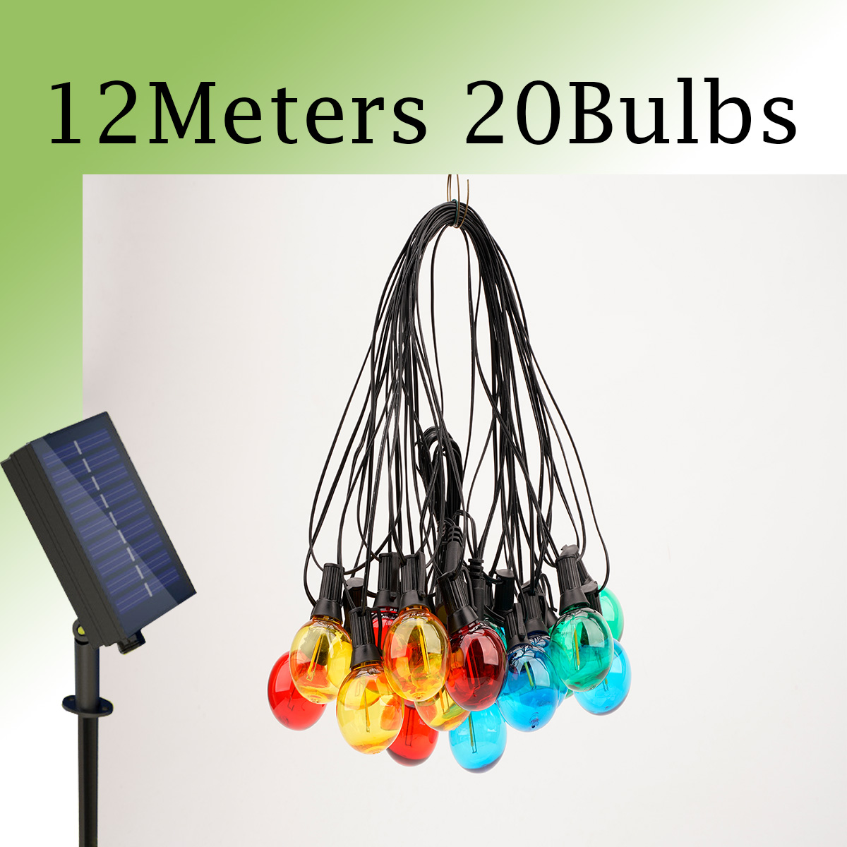 (7.5Meters) Power Bulb String Light Outdoor Waterproof IP44 Decoration For Party Bar Amusement Park Ornament RGB Lighting 