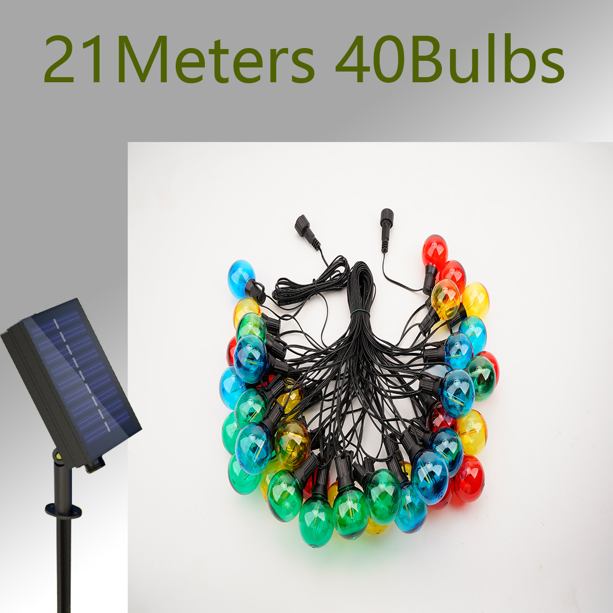 (7.5Meters) Power Bulb String Light Outdoor Waterproof IP44 Decoration For Party Bar Amusement Park Ornament RGB Lighting 