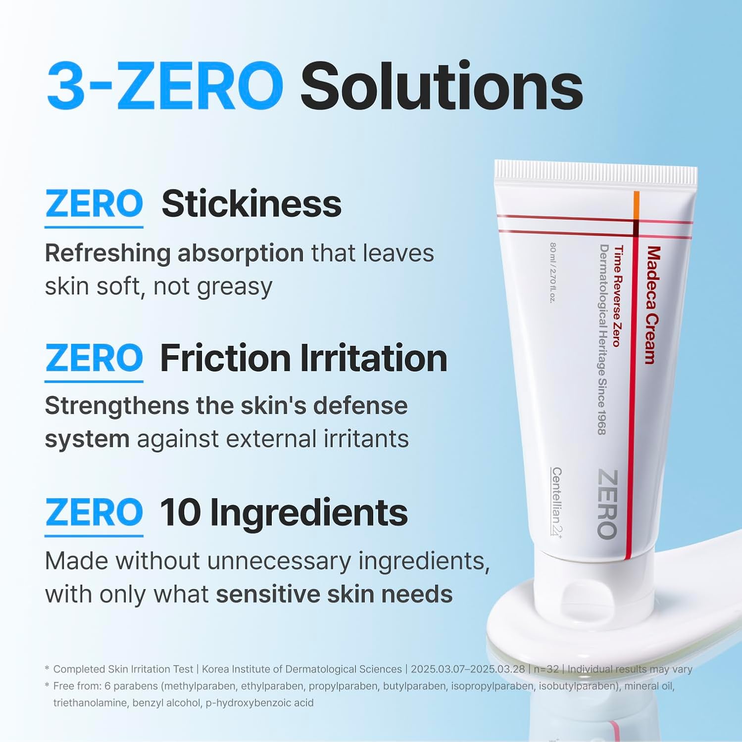 CENTELLIAN 24 Madeca Cream Time Reverse Zero Anti-Aging Face Moisturizer Blue Active TECA Cooling Cica Firming Deep Hydration Barrier Sensitive Oily Skin 80ml