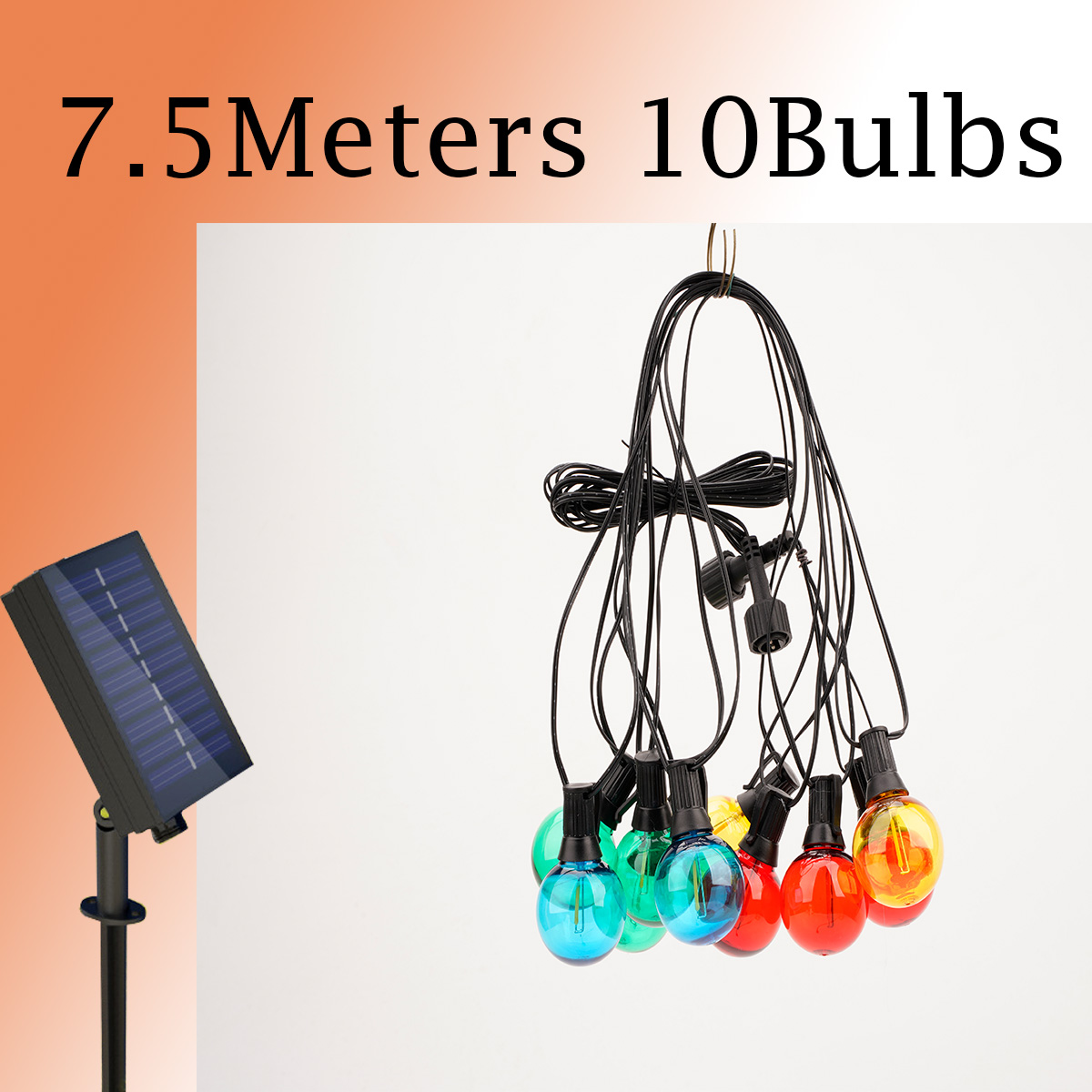 Power Bulb String Light Outdoor Waterproof IP44 Decoration For Party Bar Amusement Park Ornament RGB Lighting 
