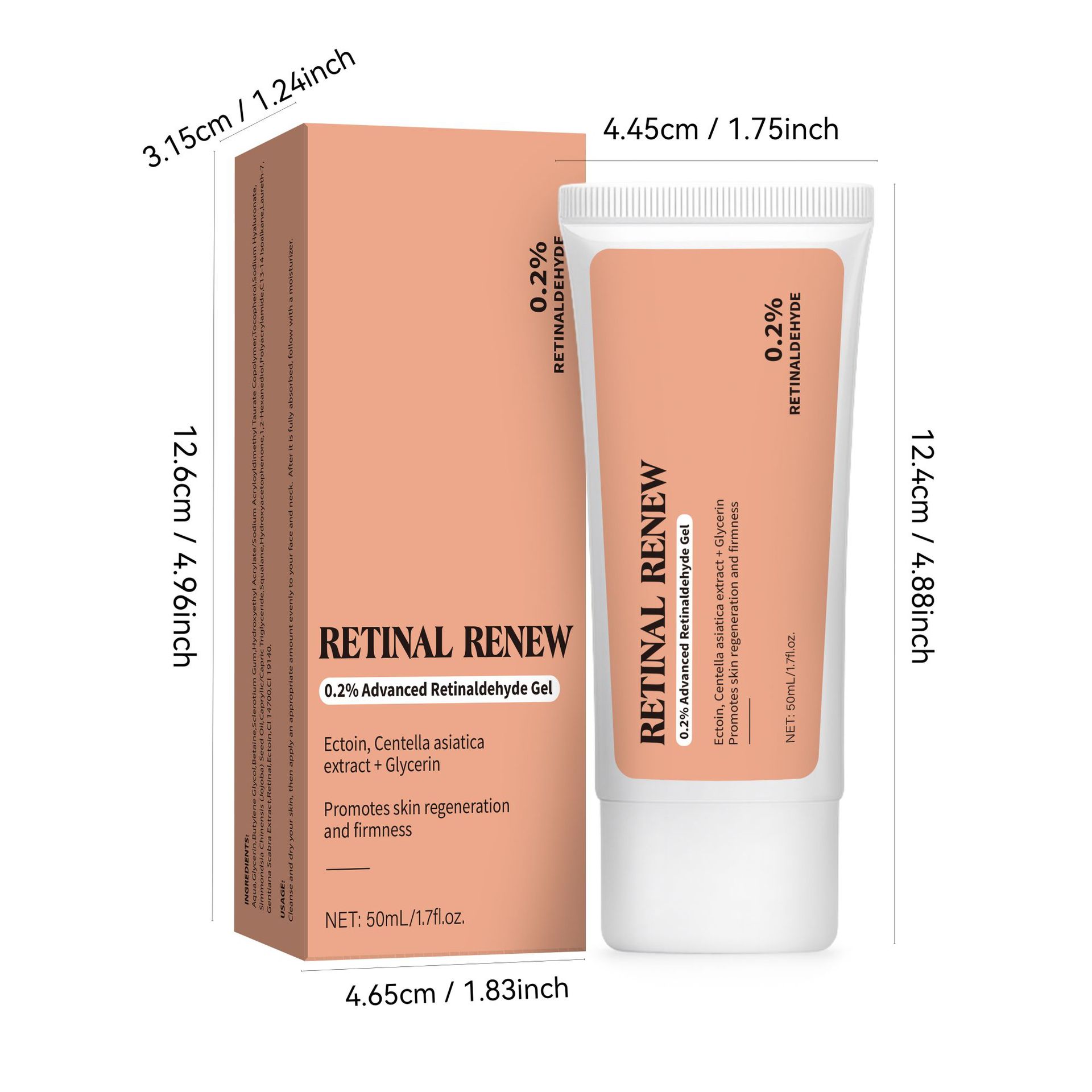 Retinal Gel For Skin Renewal Fine Line Reduction And Daily Anti Aging Face Treatment 50ml
