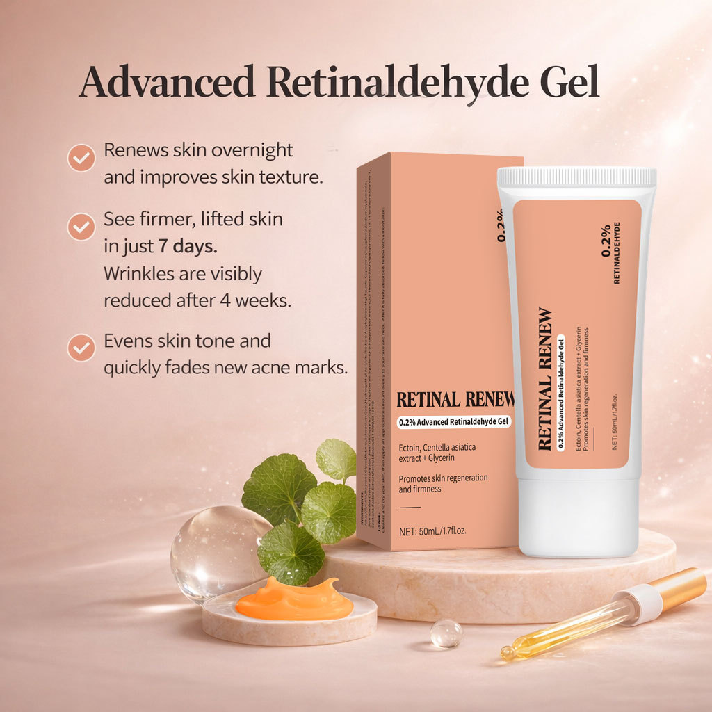 Retinal Gel For Skin Renewal Fine Line Reduction And Daily Anti Aging Face Treatment 50ml