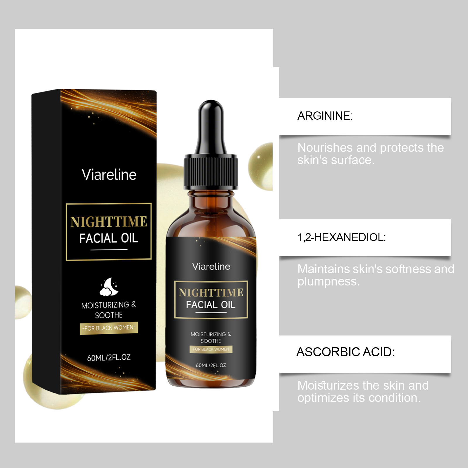 Night Facial Oil For Gentle Hydration Smoothing And Rejuvenating Skin Nighttime Renewal Treatment