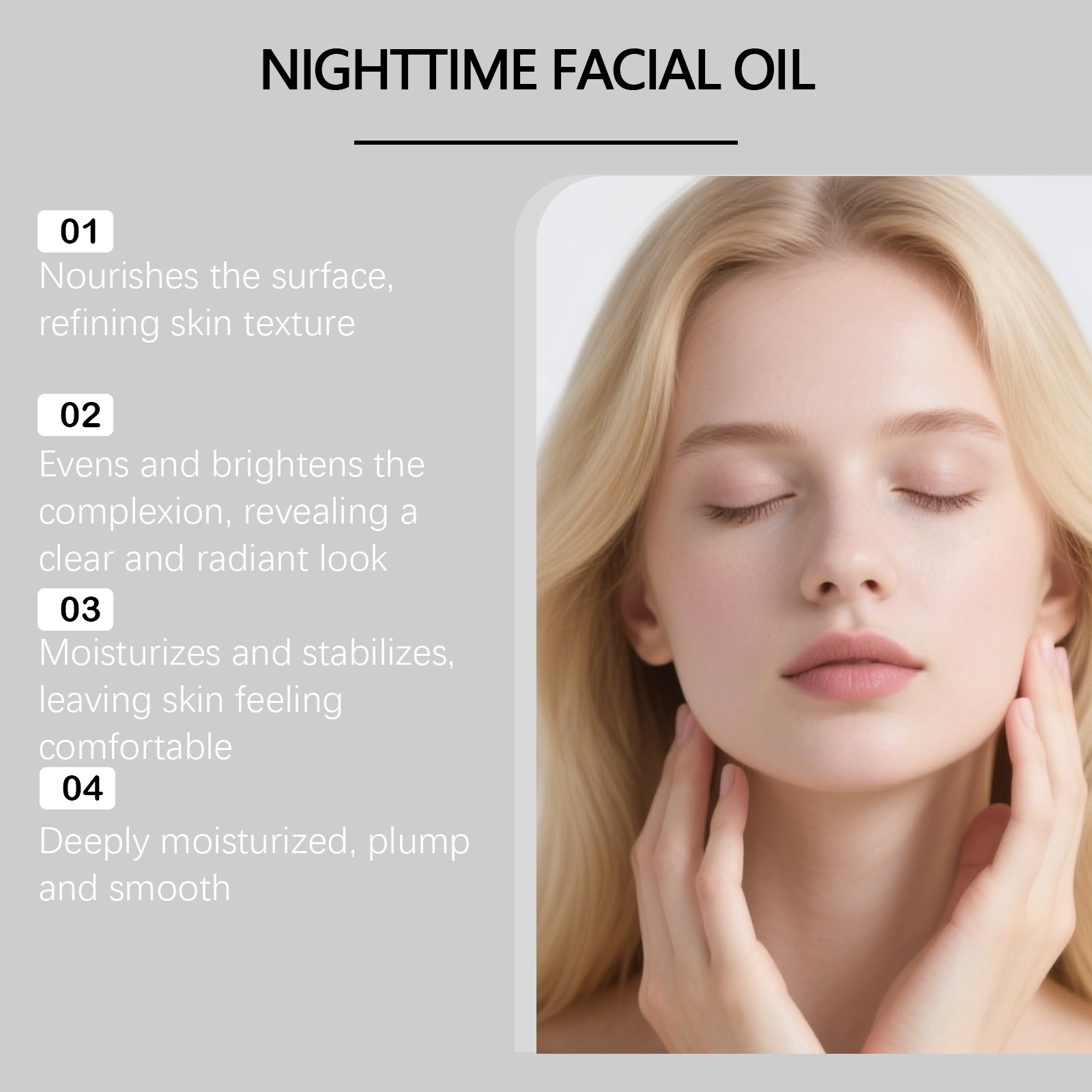 Night Facial Oil For Gentle Hydration Smoothing And Rejuvenating Skin Nighttime Renewal Treatment
