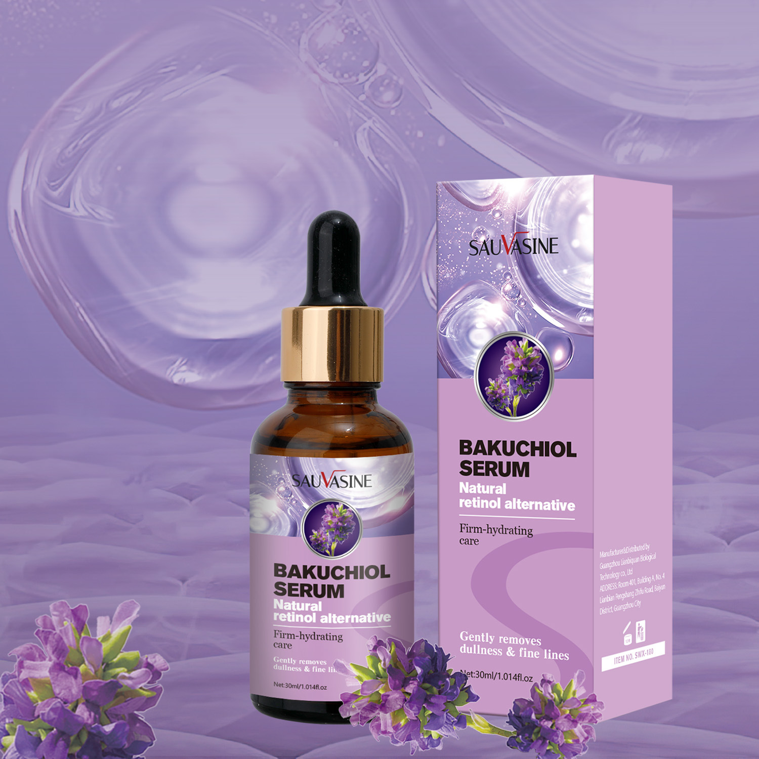 Bakuchiol Serum For Anti Aging Wrinkle Reduction Skin Smoothing Firming Daily Face Care Treatment 30ml