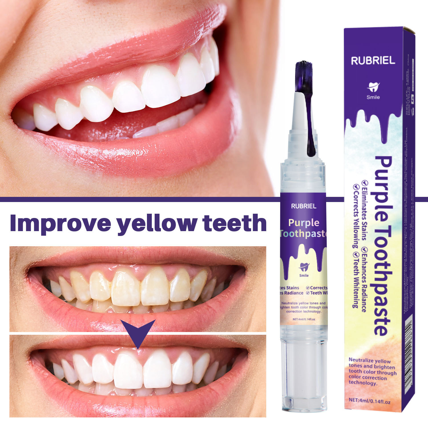 V34 Rotary Teeth Whitening Pen For Stain Removal Breath Freshening And Daily Oral Care Travel Portable Whitening Tool 4ml