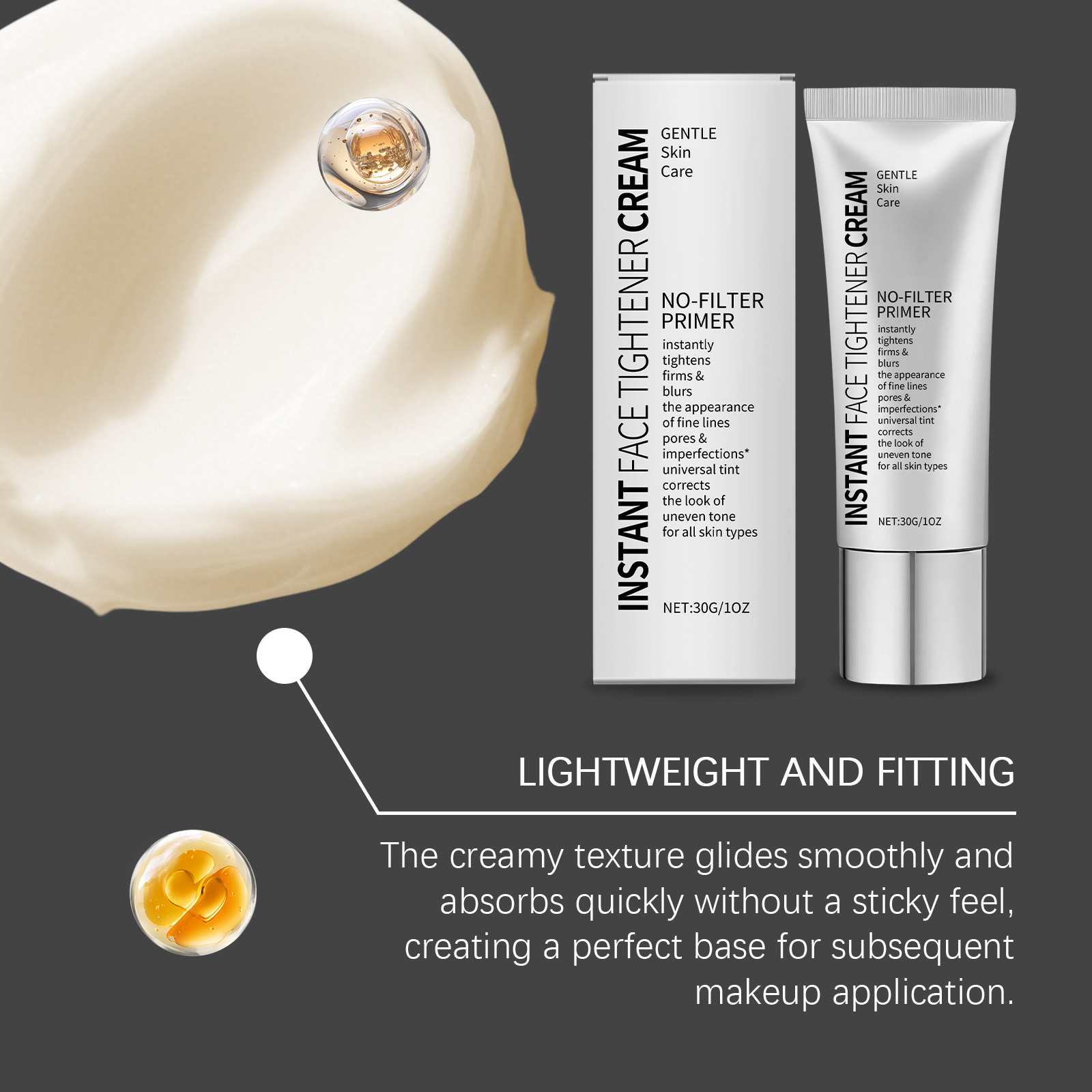 Facial Skin Primer Cream Hydrating Moisturizing Deep Nourishing Mild Repair Fine Lines Skin Barrier Care