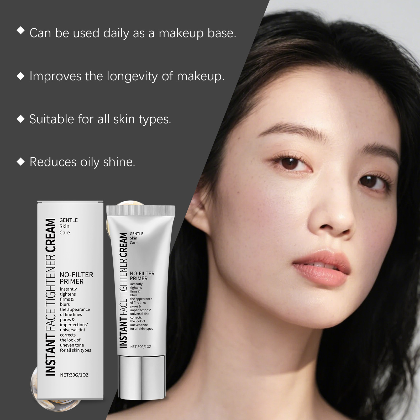 Facial Skin Primer Cream Hydrating Moisturizing Deep Nourishing Mild Repair Fine Lines Skin Barrier Care