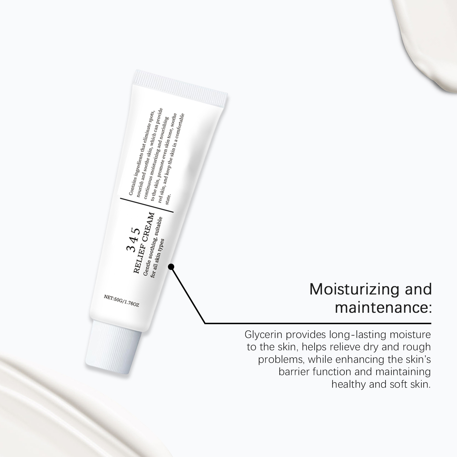 Soothing Moisturizing Cream Gentle Hydrating Facial Skin Replenishing Soft Smooth Revitalizing Nourishing Care Lotion