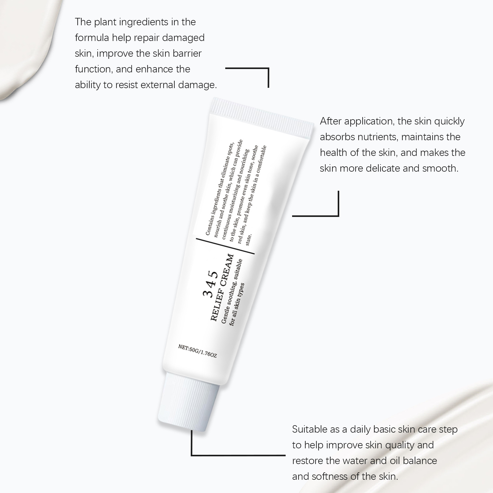 Soothing Moisturizing Cream Gentle Hydrating Facial Skin Replenishing Soft Smooth Revitalizing Nourishing Care Lotion