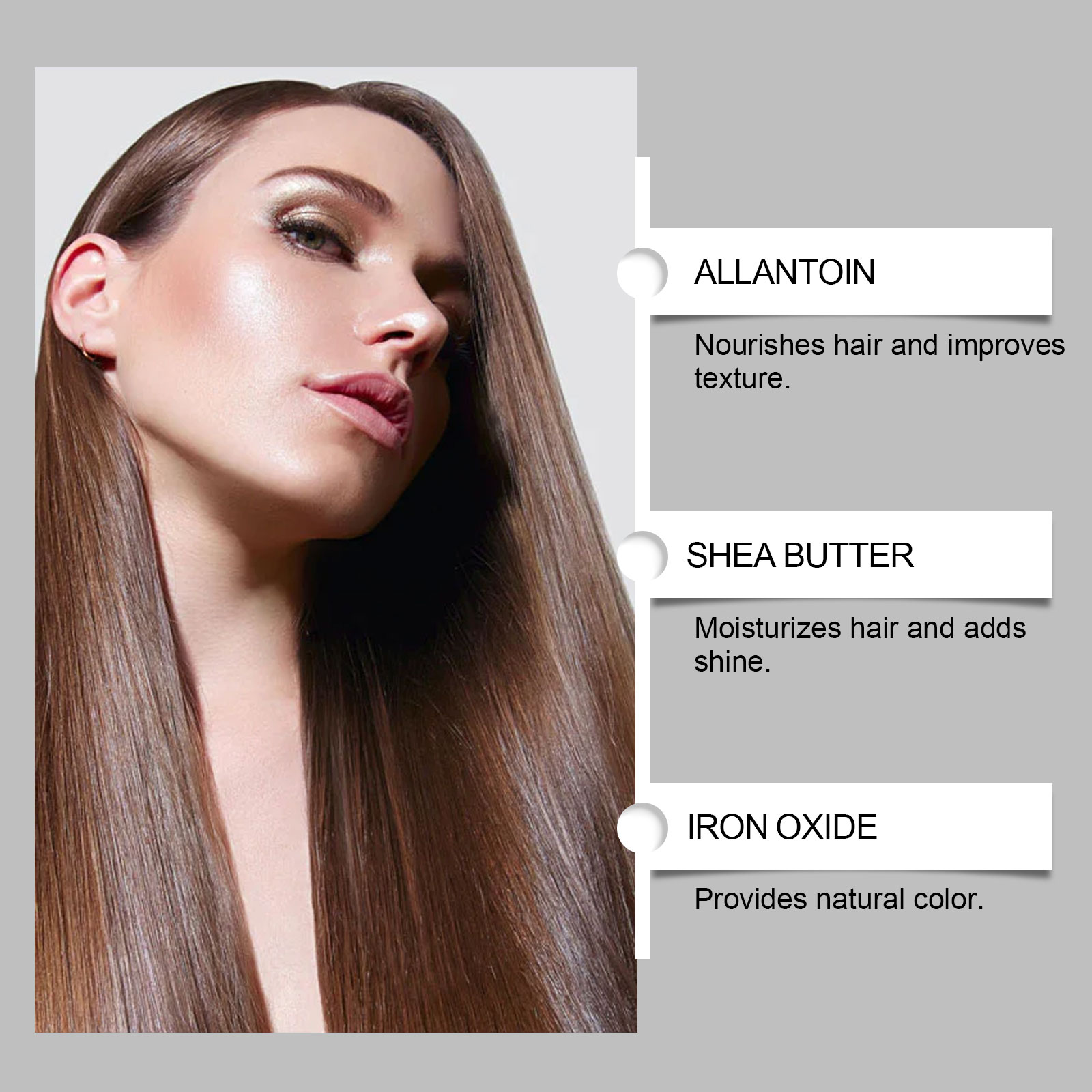 (Black) Mild Natural Disposable Portable Daily Brown Hair Color Touch Up Spray For Hair Coloring Repair