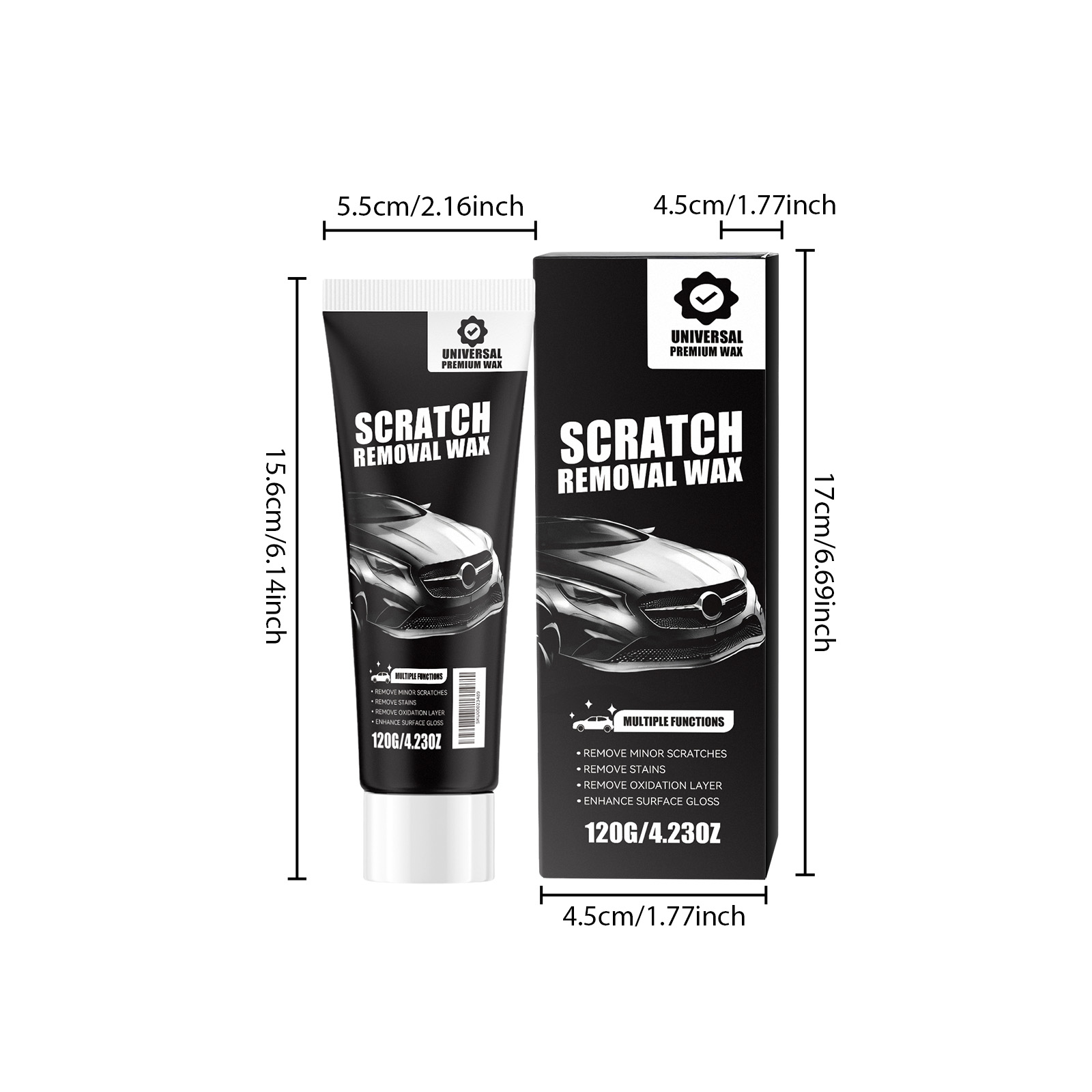 Car Scratch Care Cream Paint Polish Scratch Maintain Bright Gloss Shield Coating Portable Fix Auto Finish