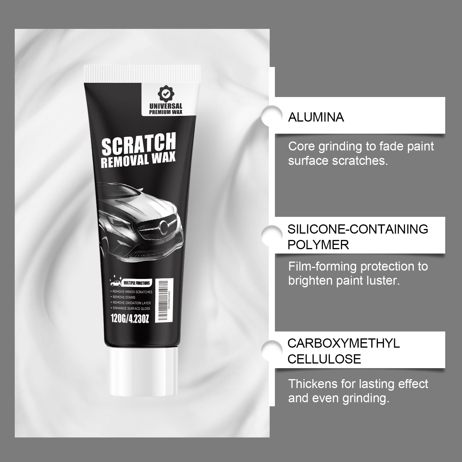 Car Scratch Care Cream Paint Polish Scratch Maintain Bright Gloss Shield Coating Portable Fix Auto Finish
