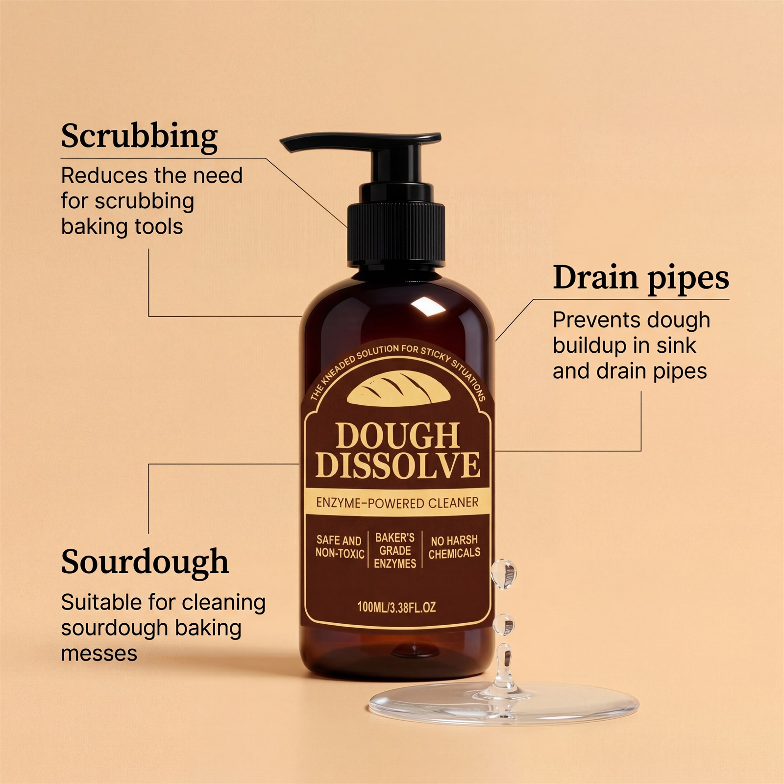 Dough Dissolver Neutral Formula Mild On Hands Easy To Rinse Food Grade Kitchen Cleaner For Pasta Processing