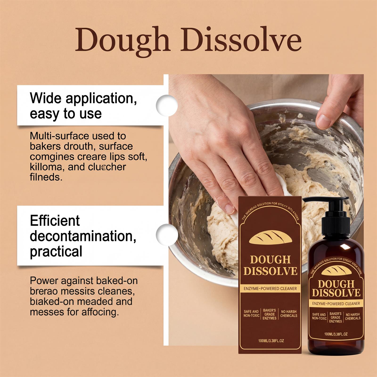 Dough Dissolver Neutral Formula Mild On Hands Easy To Rinse Food Grade Kitchen Cleaner For Pasta Processing