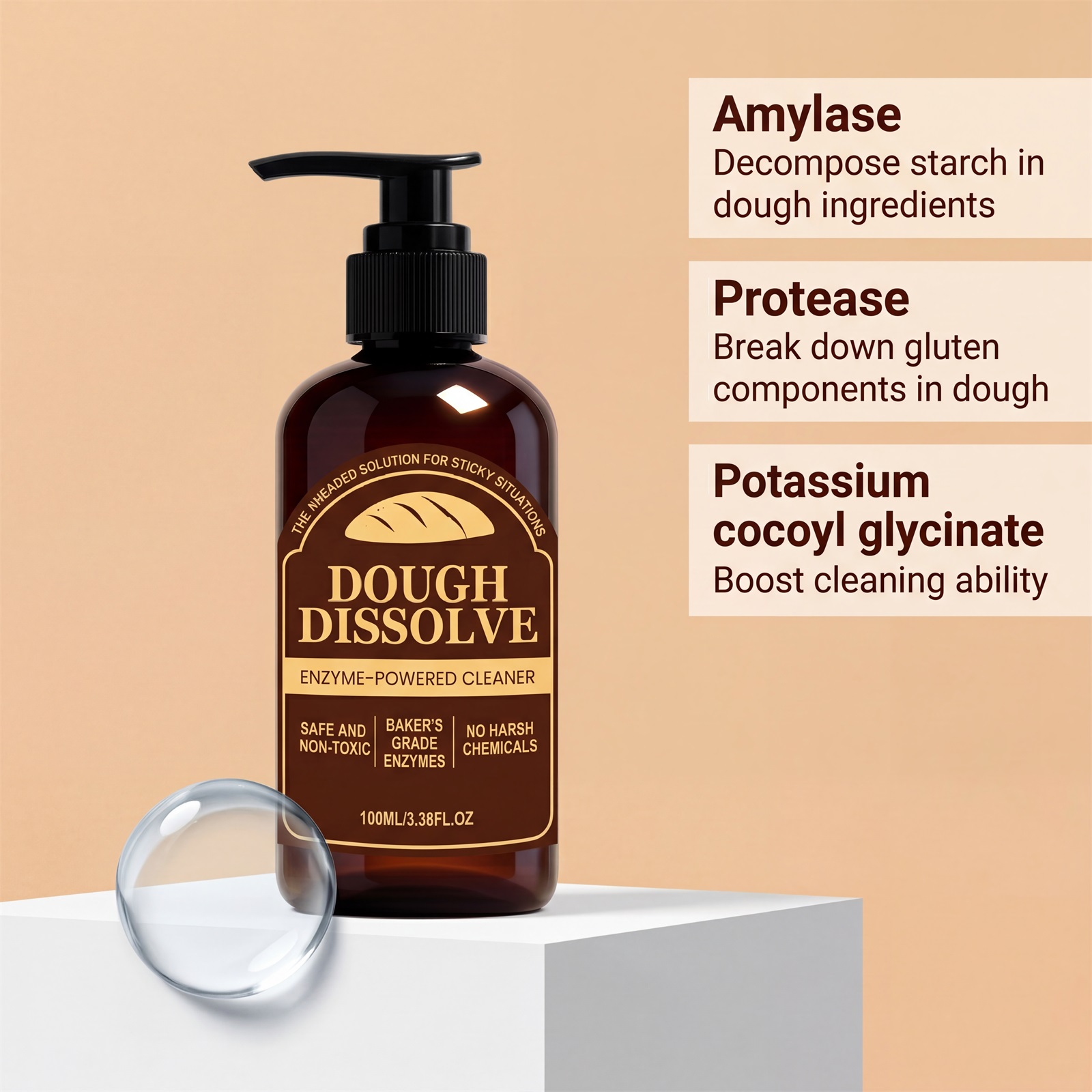 Dough Dissolver Neutral Formula Mild On Hands Easy To Rinse Food Grade Kitchen Cleaner For Pasta Processing