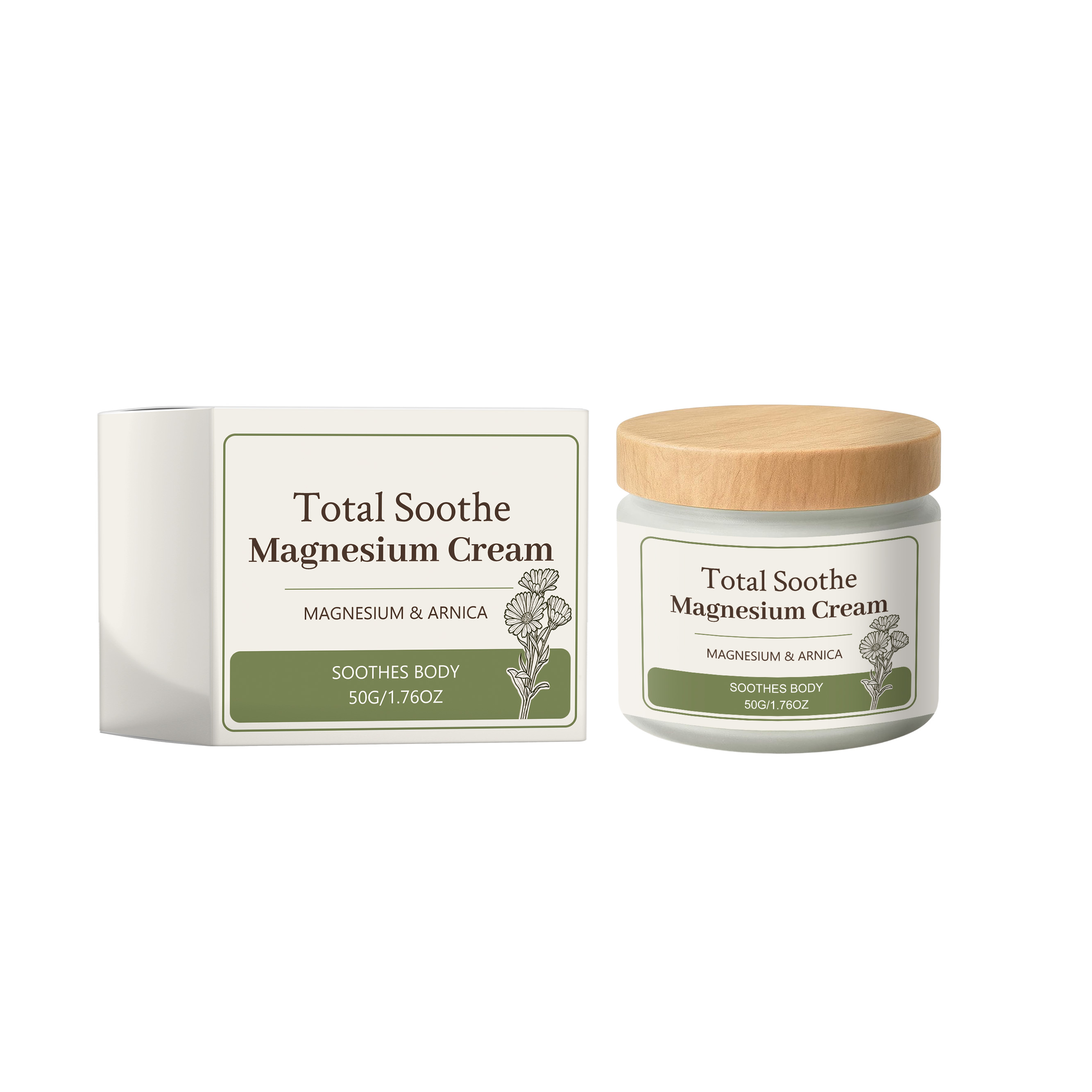 Body Care Magnesium Cream Herbal Extract Mild Comfort Knee Joint Back Daily Body Skin Care
