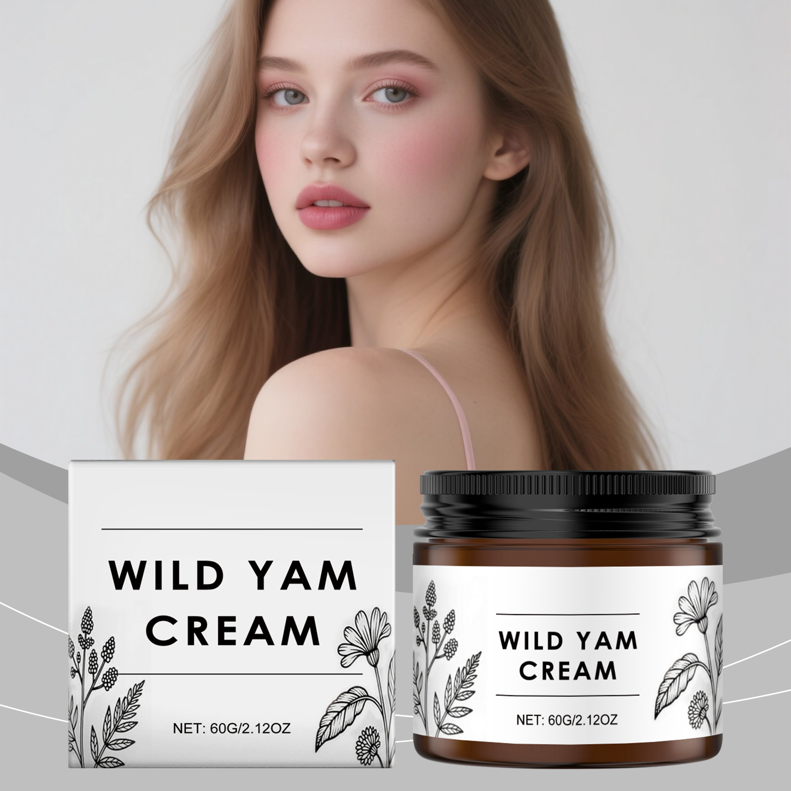 Wild Yam Balancing Moisturizing Cream For Women Face Body Universal Quick Absorb Boost Skin Elasticity Bright Translucent Radiance