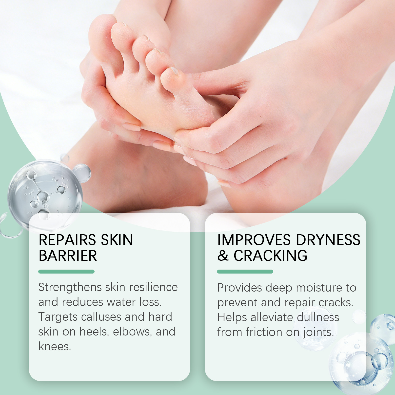 Nicotinamide Foot Care Cream Guard Epidermis Moisturize Tender Elastic Hydrate Radiant Daily Tissue Keep Silky