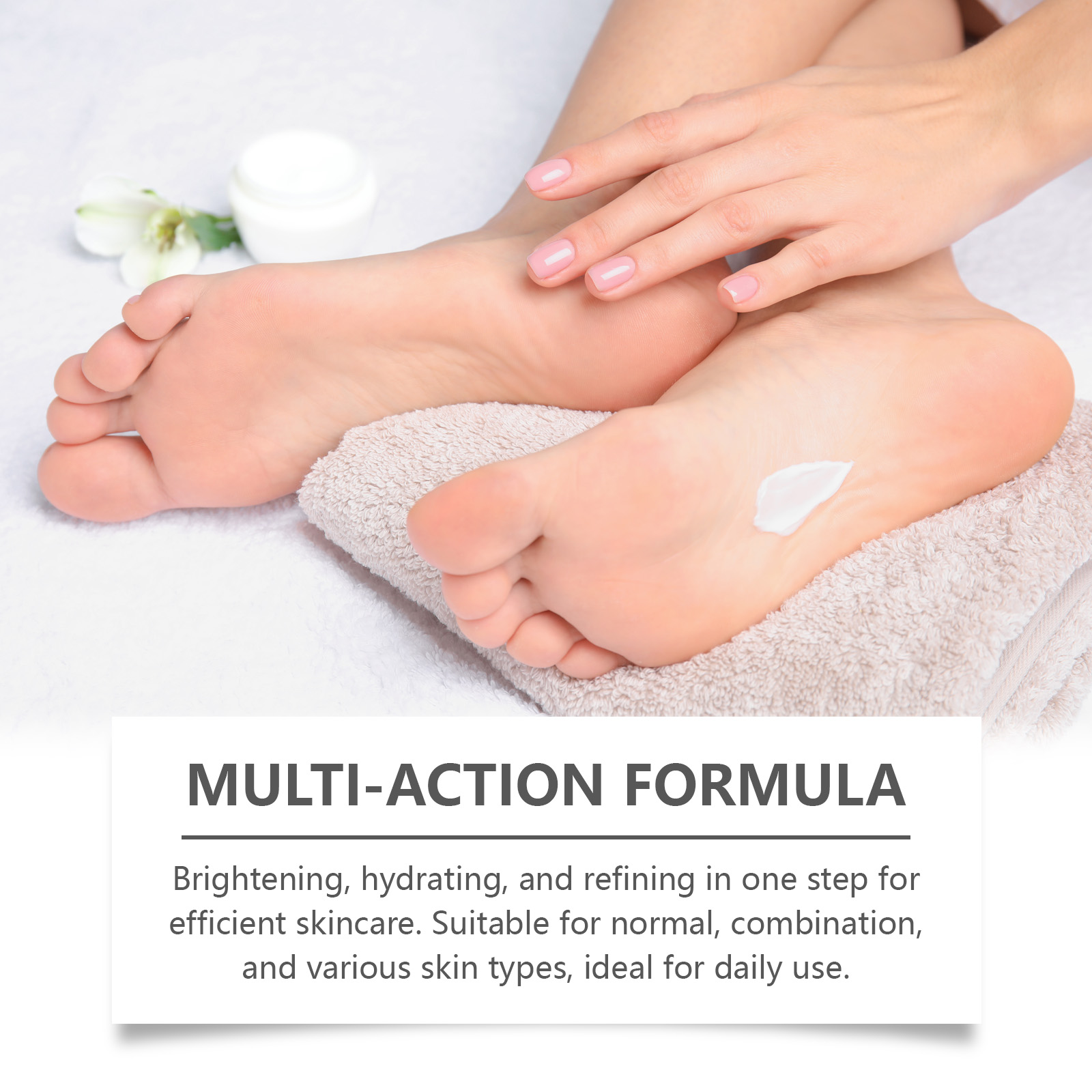 Nicotinamide Foot Care Cream Guard Epidermis Moisturize Tender Elastic Hydrate Radiant Daily Tissue Keep Silky