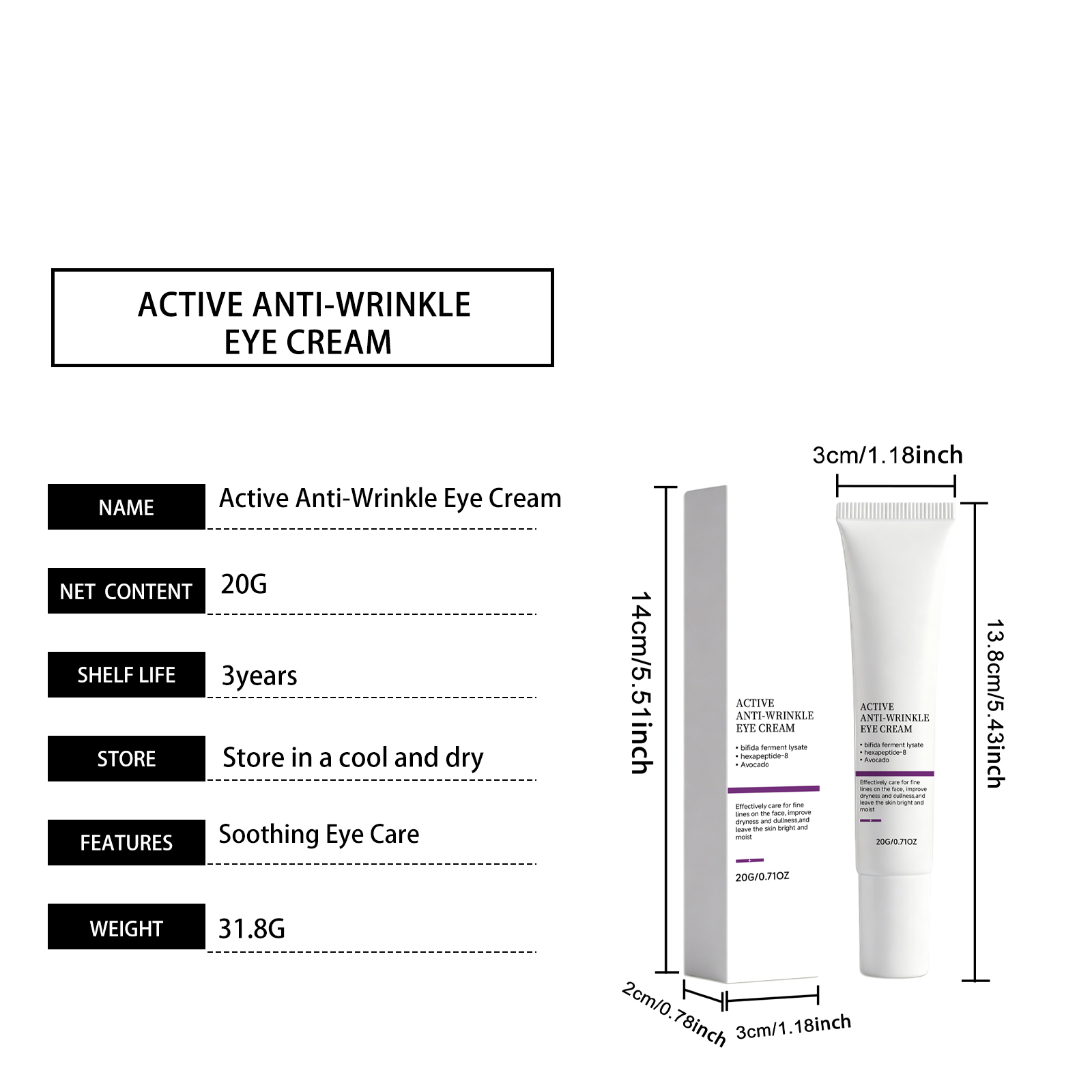 Moisturizing Nourishing Eye Cream Soft Smooth Light Texture Hydrate Skin Around Eyes Gentle Smoothen Massage Care Tissue