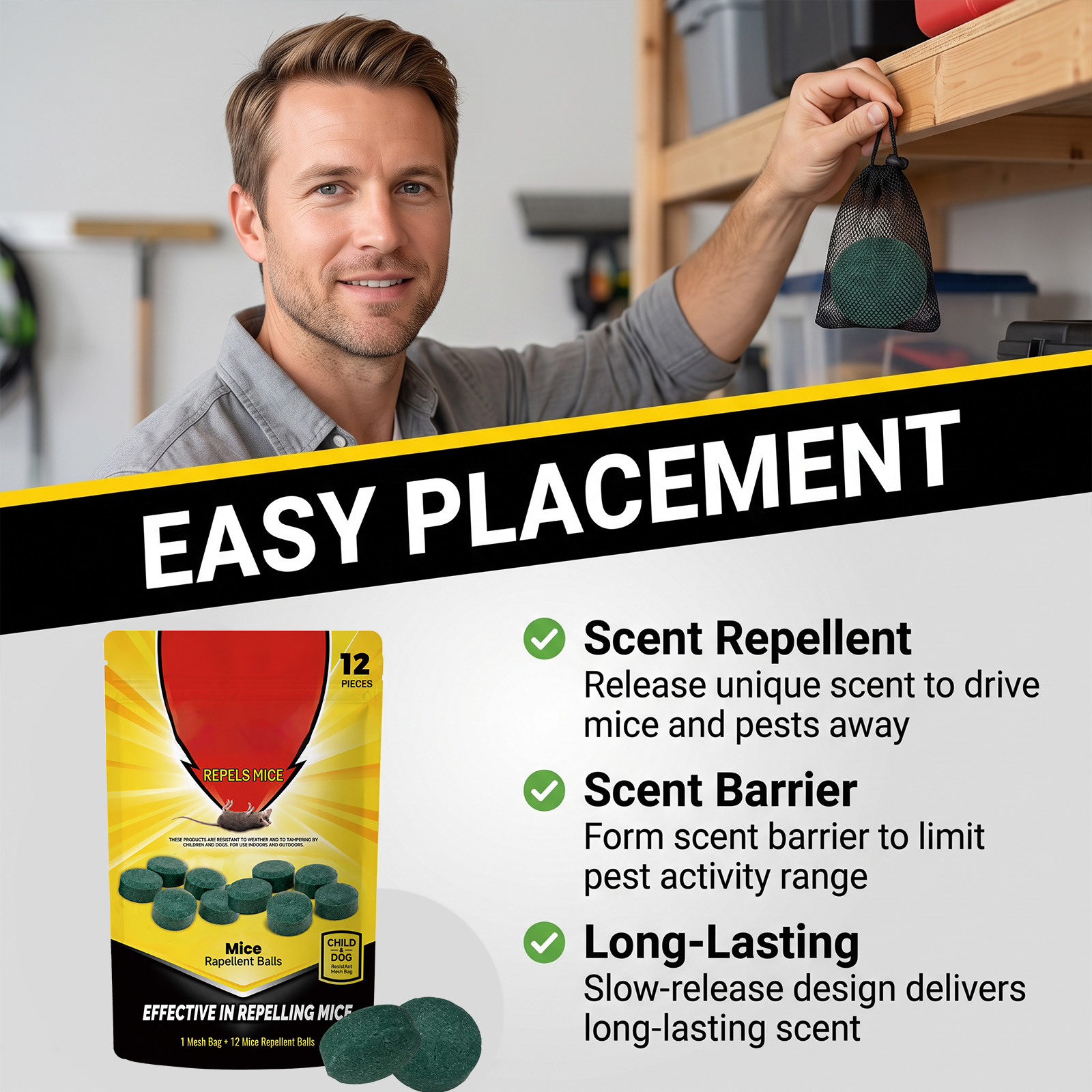 Rat Repellent Pellet Fresh Odor Rat Deterrent Bite Protection Anti Disturb Home Indoor Outdoor Multi Scene Supply