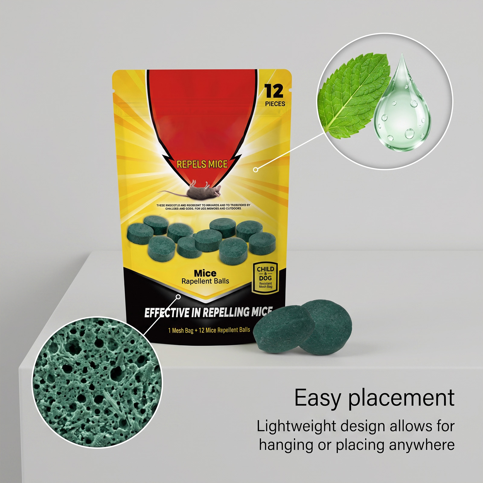Rat Repellent Pellet Fresh Odor Rat Deterrent Bite Protection Anti Disturb Home Indoor Outdoor Multi Scene Supply