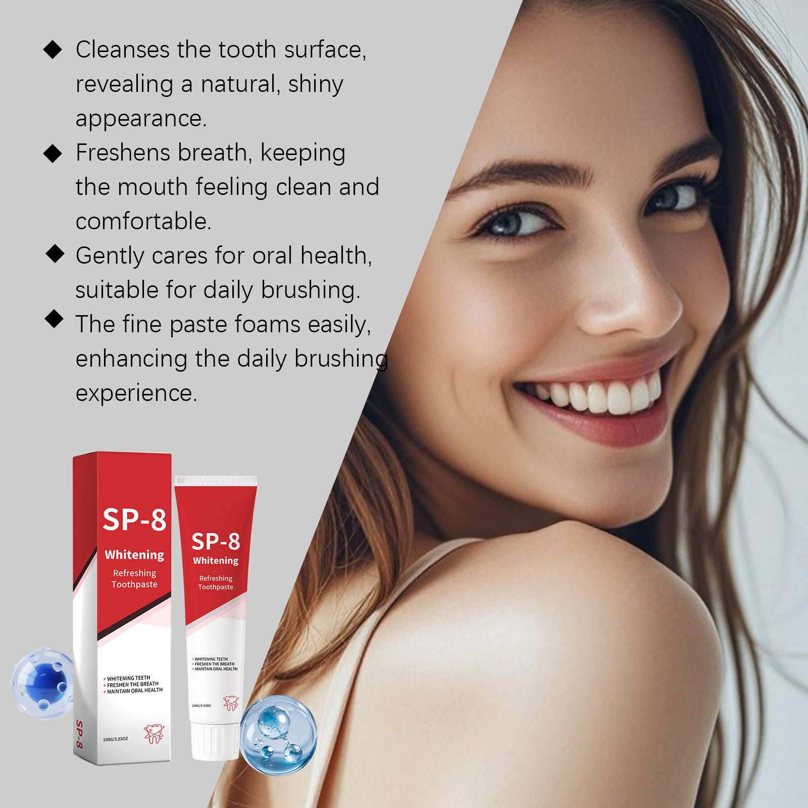 Fresh Breath Toothpaste Daily Mild Clean Care Remove Stains Clear Residues Oral Teeth Maintain