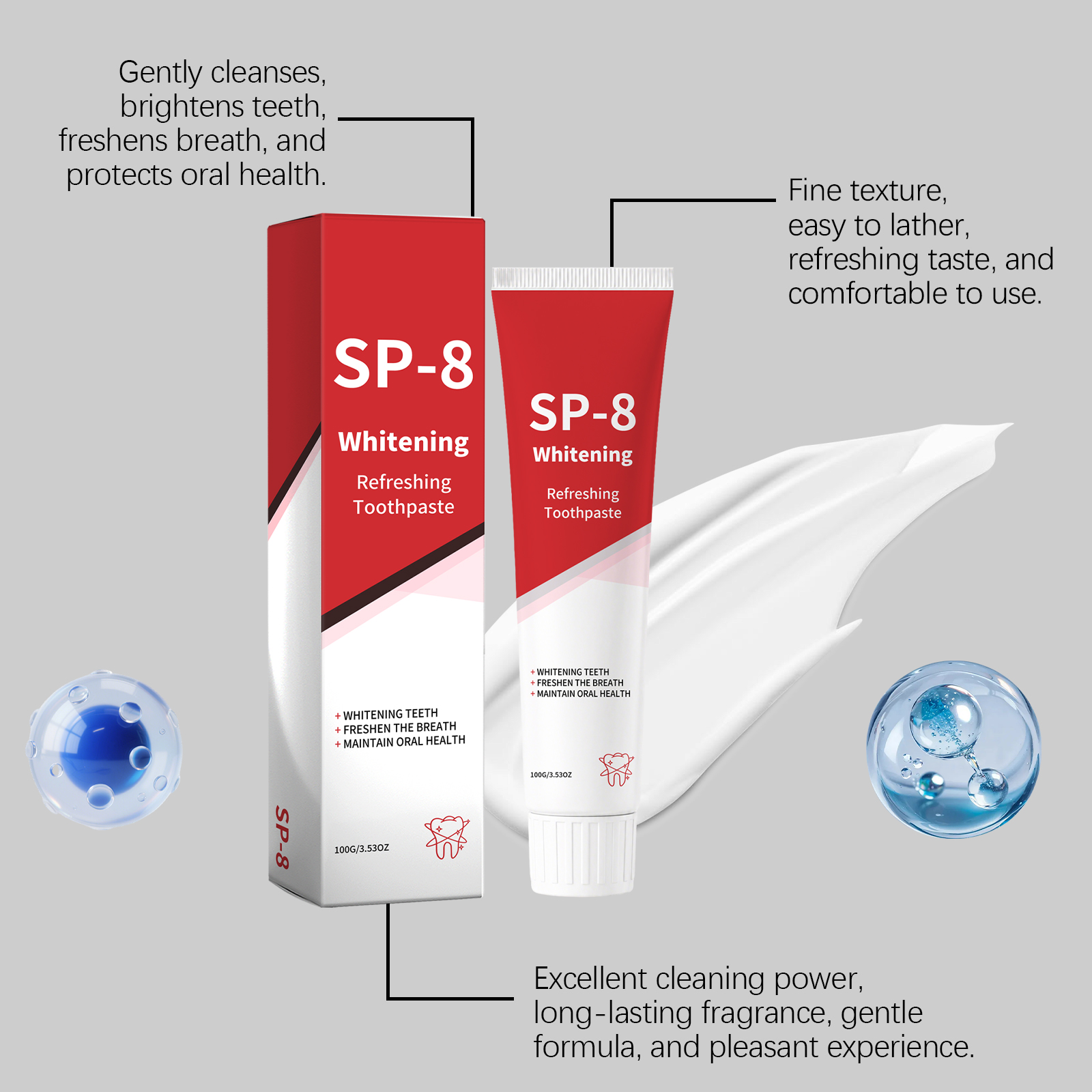 Fresh Breath Toothpaste Daily Mild Clean Care Remove Stains Clear Residues Oral Teeth Maintain