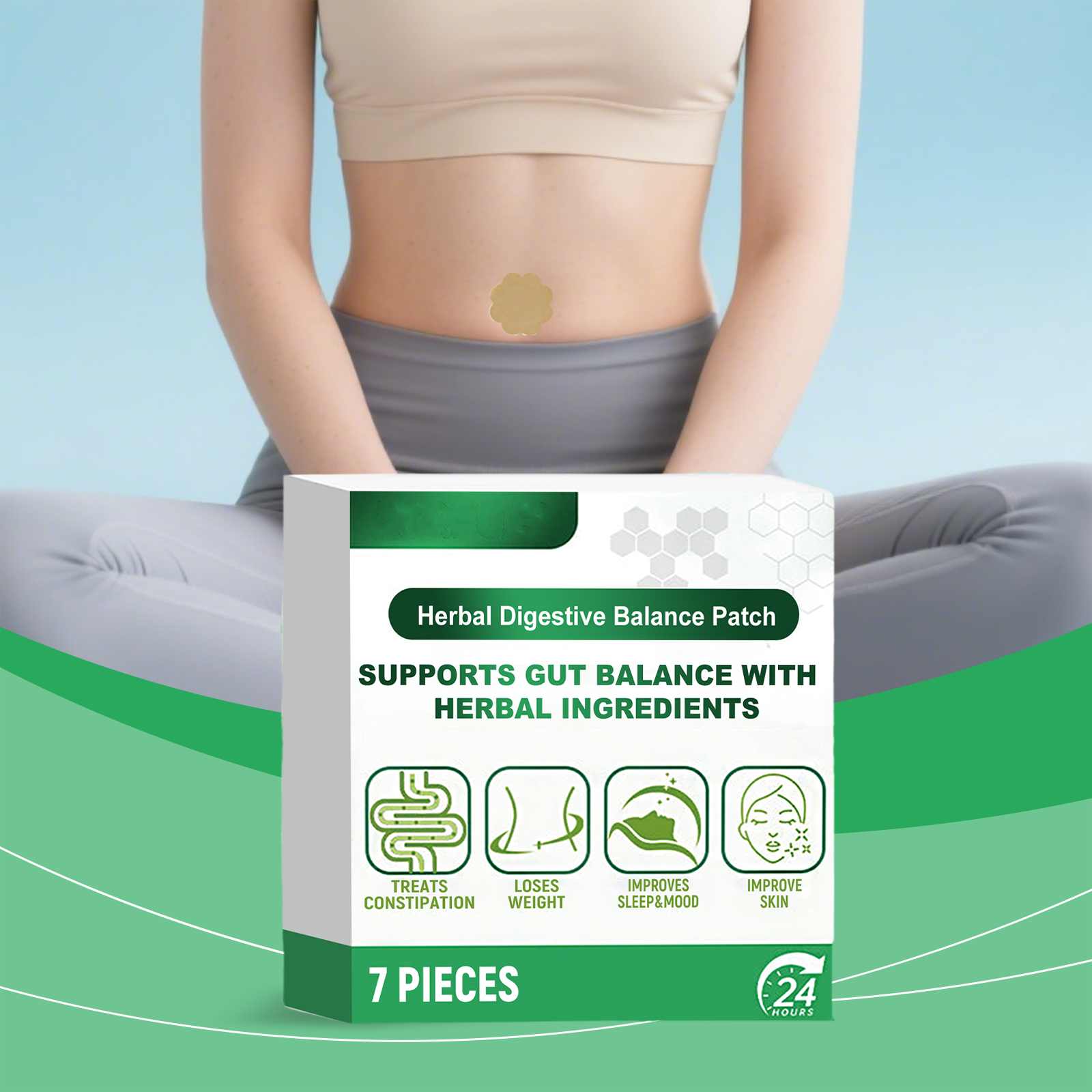 Herbal Balance Care Patch Daily Soft Body Nourish Boost Vitality Light Adhesive Sheet