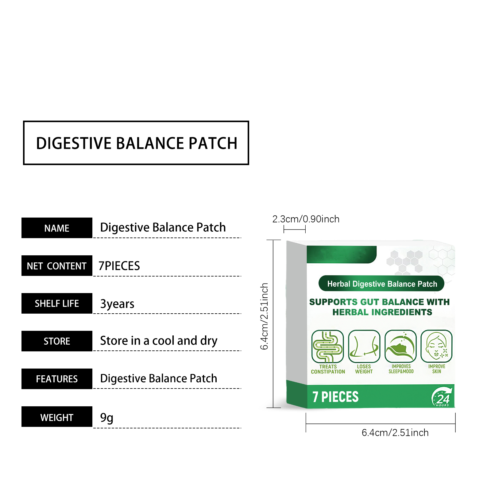 Herbal Balance Care Patch Daily Soft Body Nourish Boost Vitality Light Adhesive Sheet