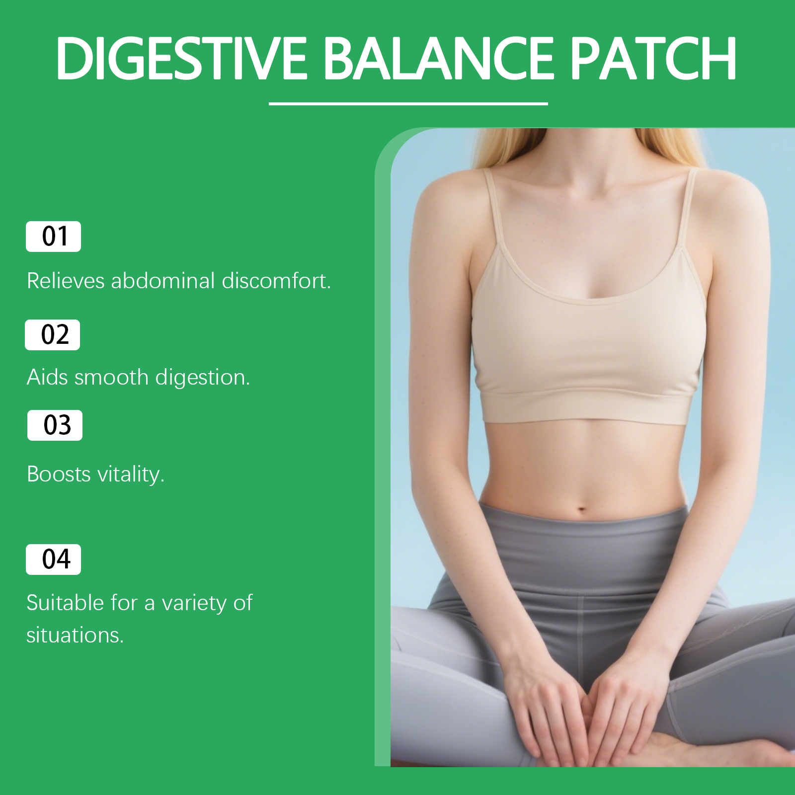 Herbal Balance Care Patch Daily Soft Body Nourish Boost Vitality Light Adhesive Sheet