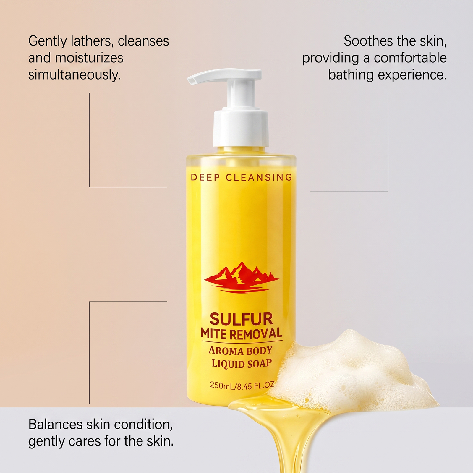 Body Cleansing Liquid Soap Mild Refreshing Moisturizing Delicate Bright Smooth Skin Washing Liquid
