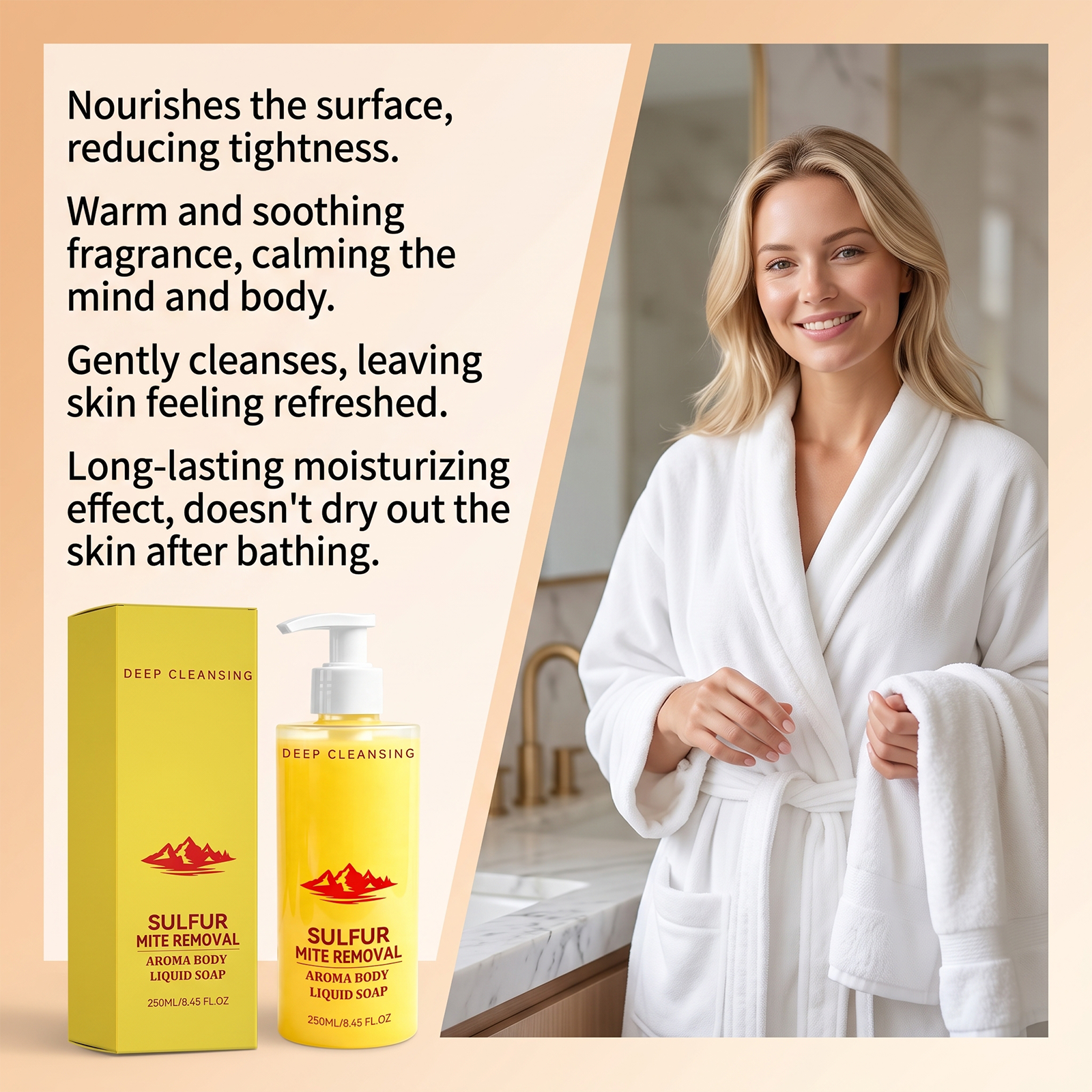 Body Cleansing Liquid Soap Mild Refreshing Moisturizing Delicate Bright Smooth Skin Washing Liquid