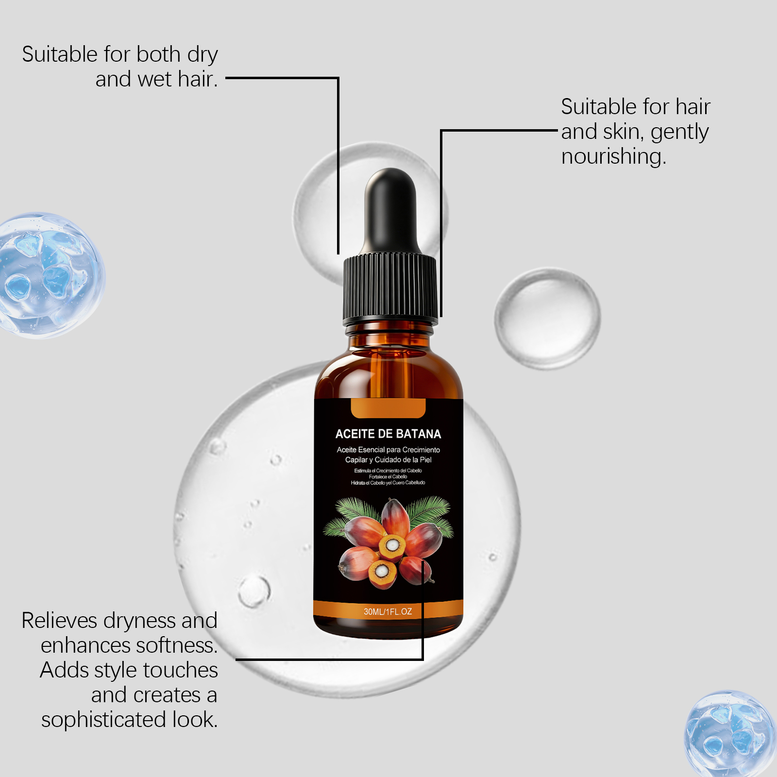 Multi Effect Care Essential Oil Mild Moisturizing Hydrating Nourishing For Hair Body Skin Daily Treatment