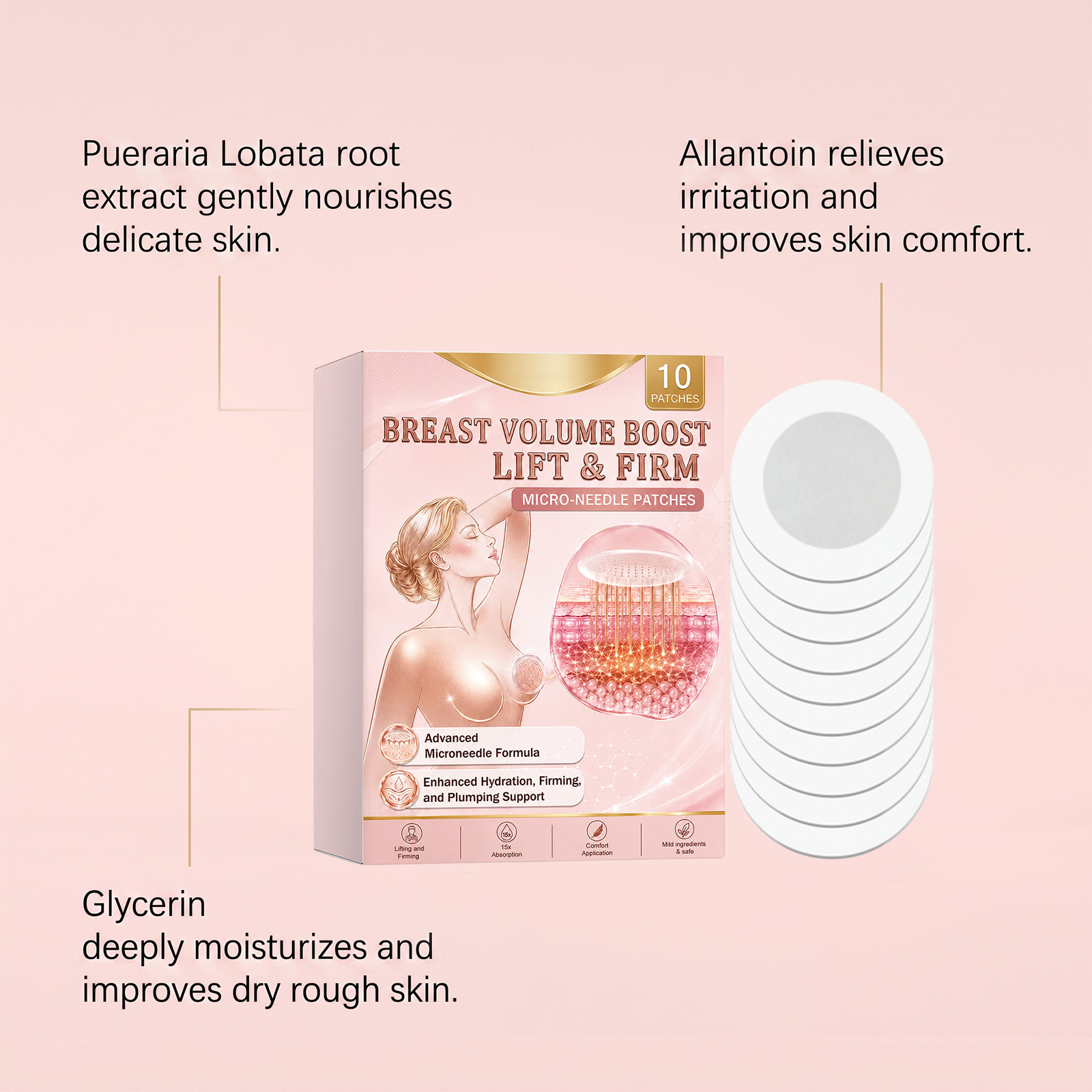 Chest Care Patch Moisturizing Smooth Skin Friendly Breathable Mild Elastic Daily Skin Nursing Sheet