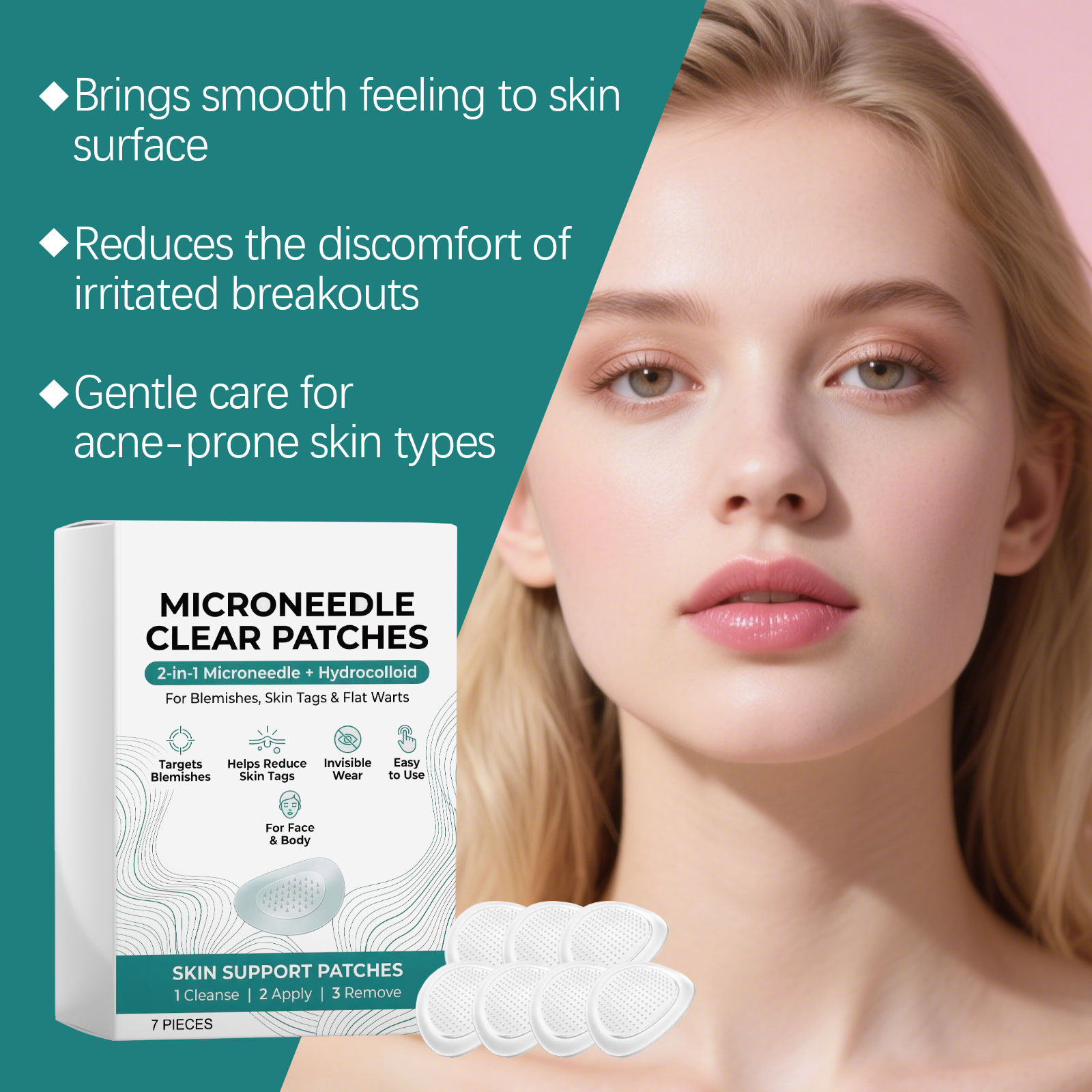 Skin Care Patch Mild Clean Smooth Breathable Soft Material Face Body Acne Spot