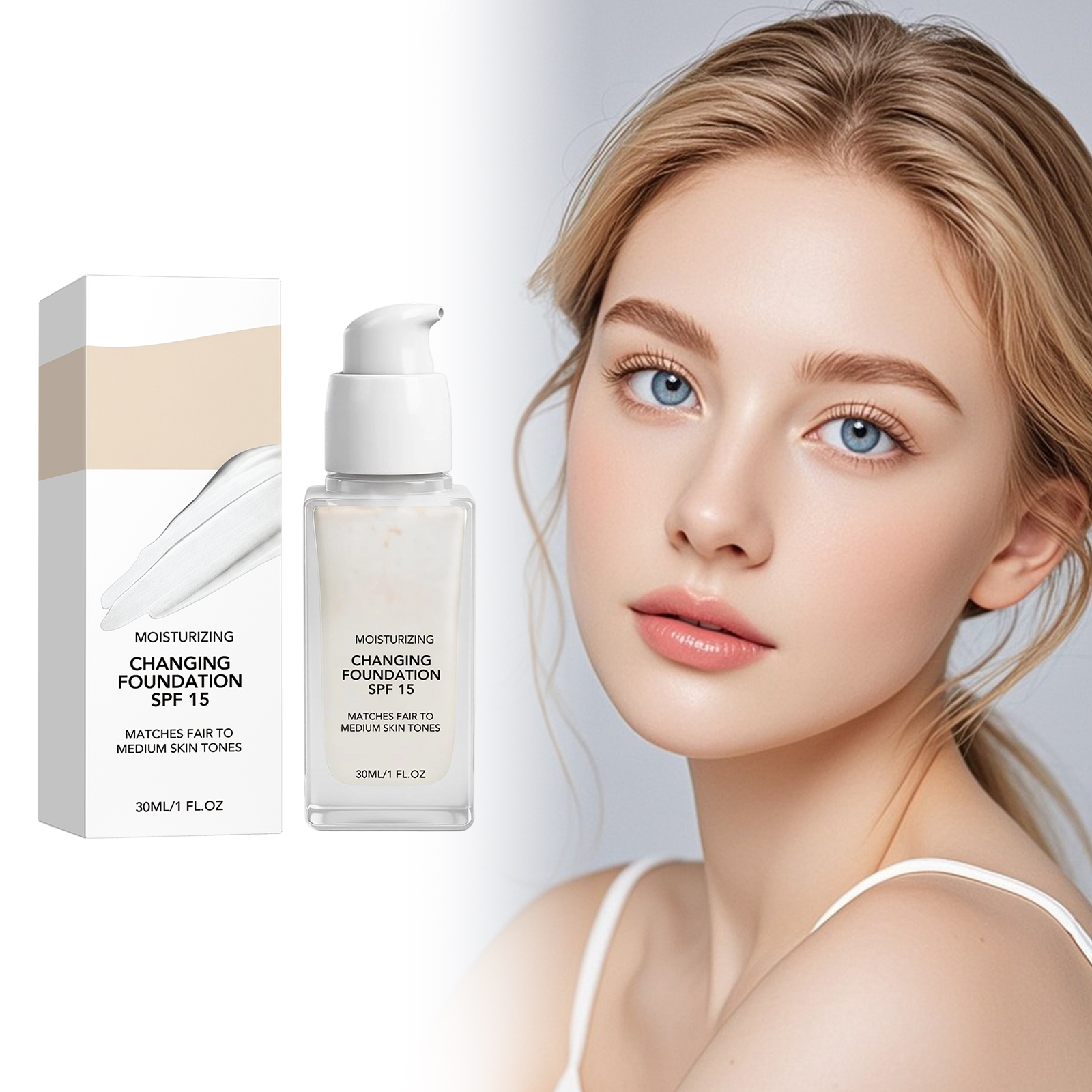 Moisturizing Temperature Changing Foundation Hydrating Sheer Skin Adhering Delicate Soft Natural Facial Makeup