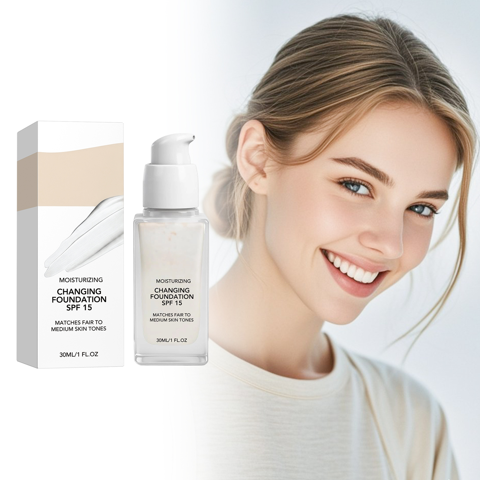 Moisturizing Temperature Changing Foundation Hydrating Sheer Skin Adhering Delicate Soft Natural Facial Makeup