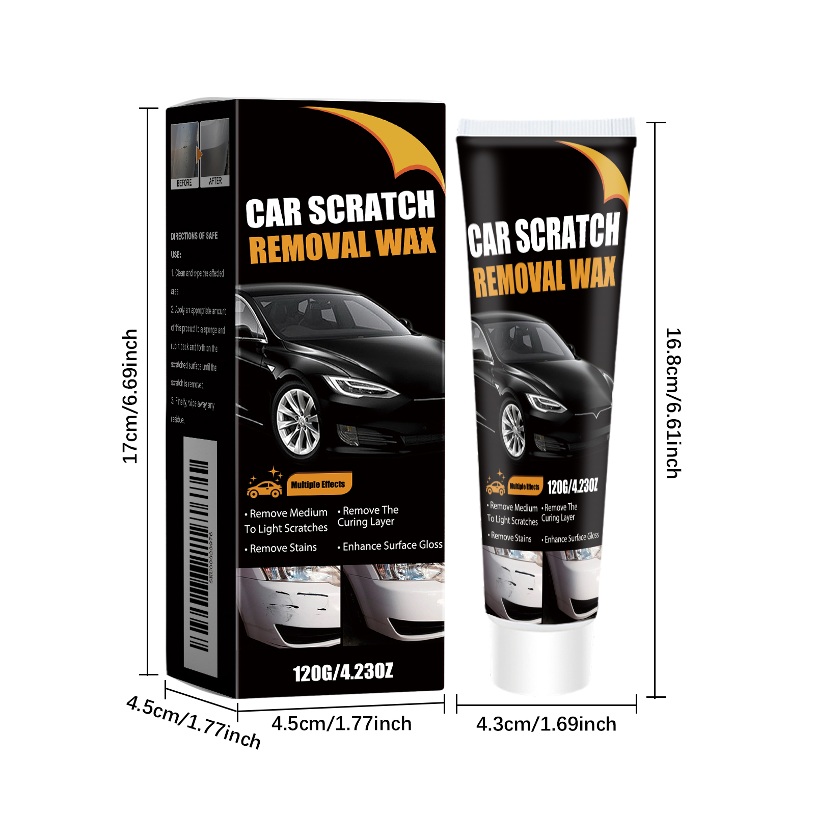 Car Scratch Care Paste Polish Maintain Bright Shine Protect Paint Surface Portable Touch Up Care