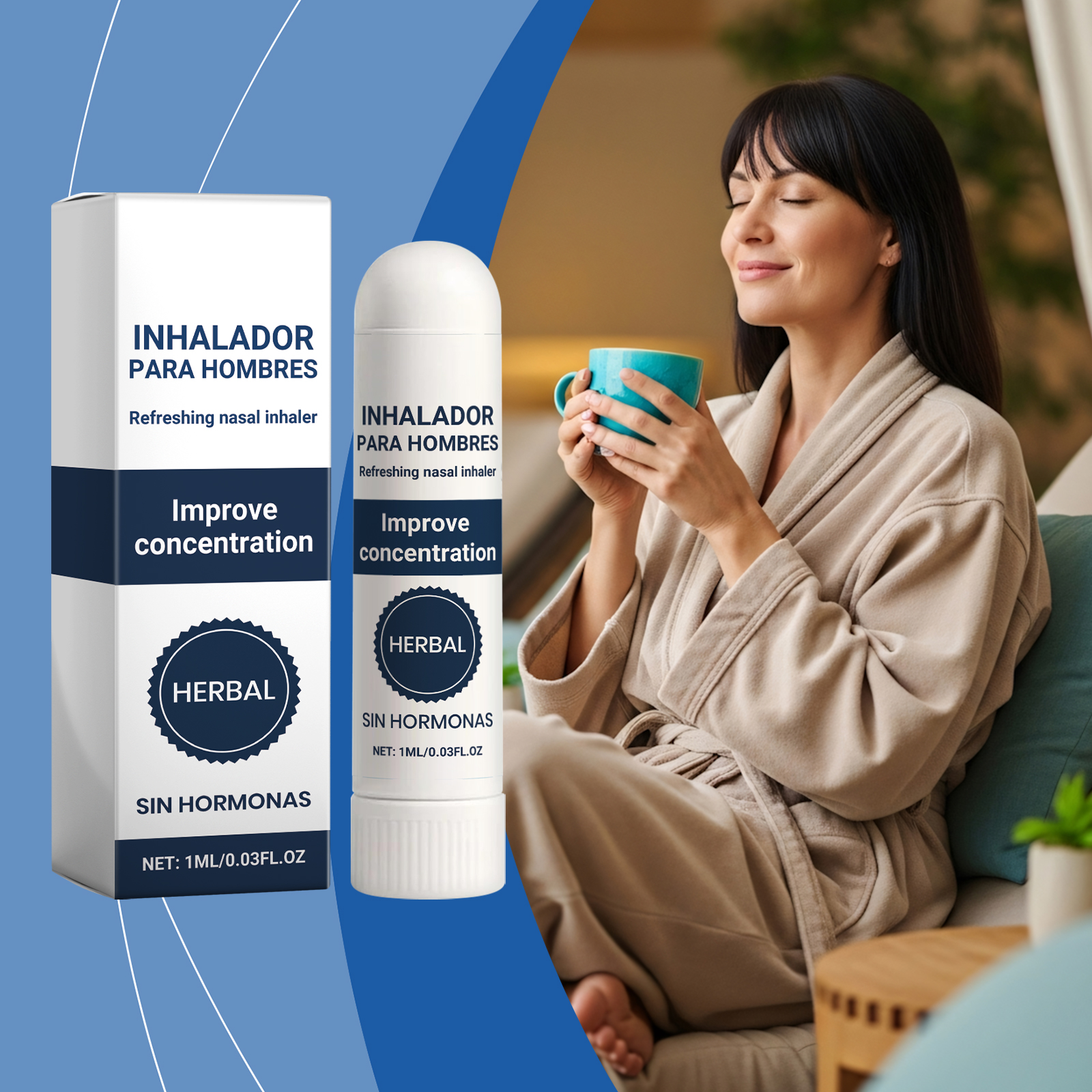 Nasal Inhaler Gentle Mild Comfort Portable Inhalation External Body Skin Daily Care Device