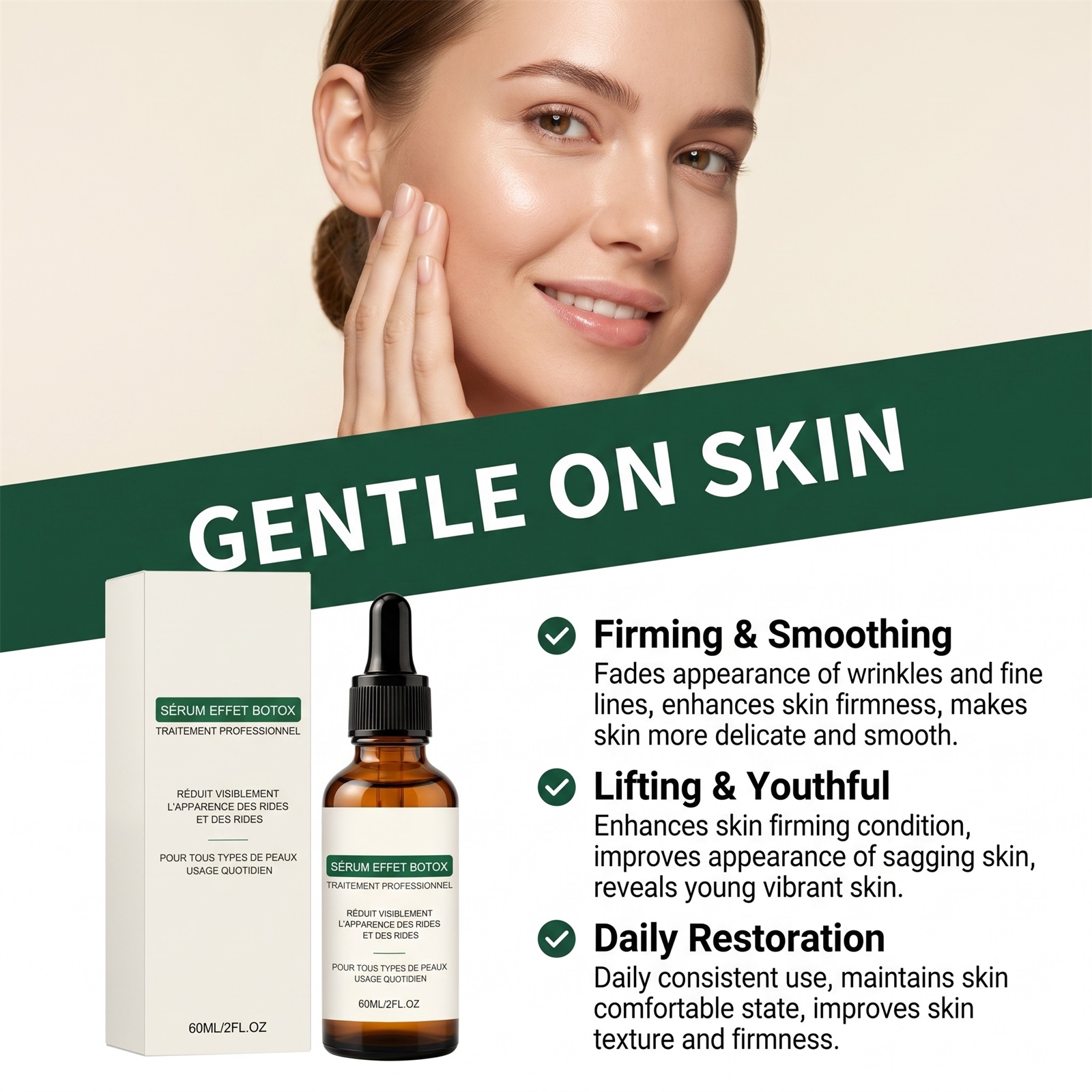 Facial Essence Liquid Delicate Moisturizing Mild Care Facial Skin Daily Refreshing Elastic Comfort Skincare Extract