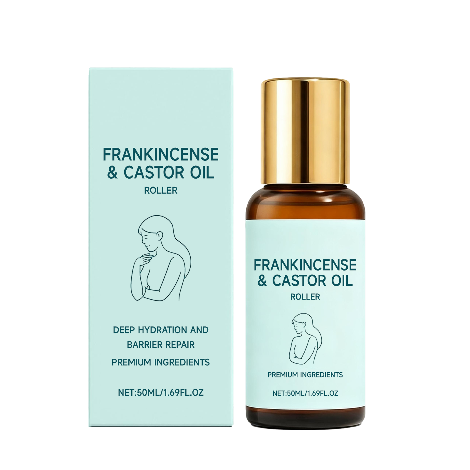Castor Oil Moisturizing Care Roller Gentle Ingredients Nourish Whole Body Skin Convenient Daily Care Roller