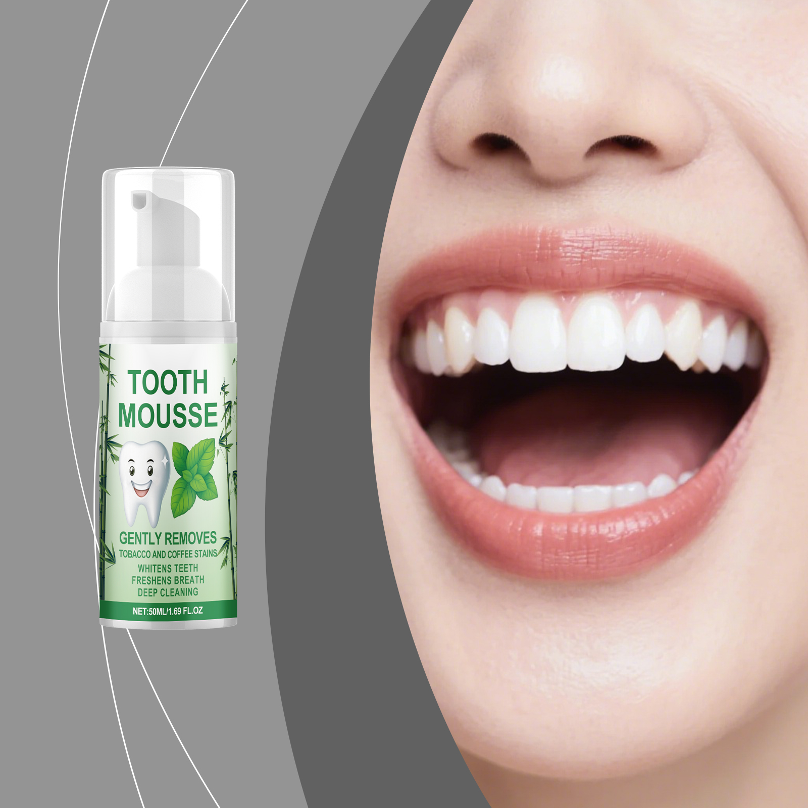 Fresh Care Mousse Mild Formula Refreshing Comfort Long Lasting Fragrance Odor Reduction Teeth Cleaning Daily Use