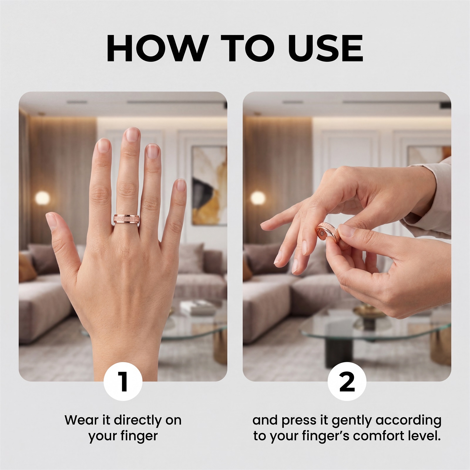 Magnet Ring Matte Gloss Simple Versatile Fashion Open Design Daily Matched Ring Multiple Color Optional