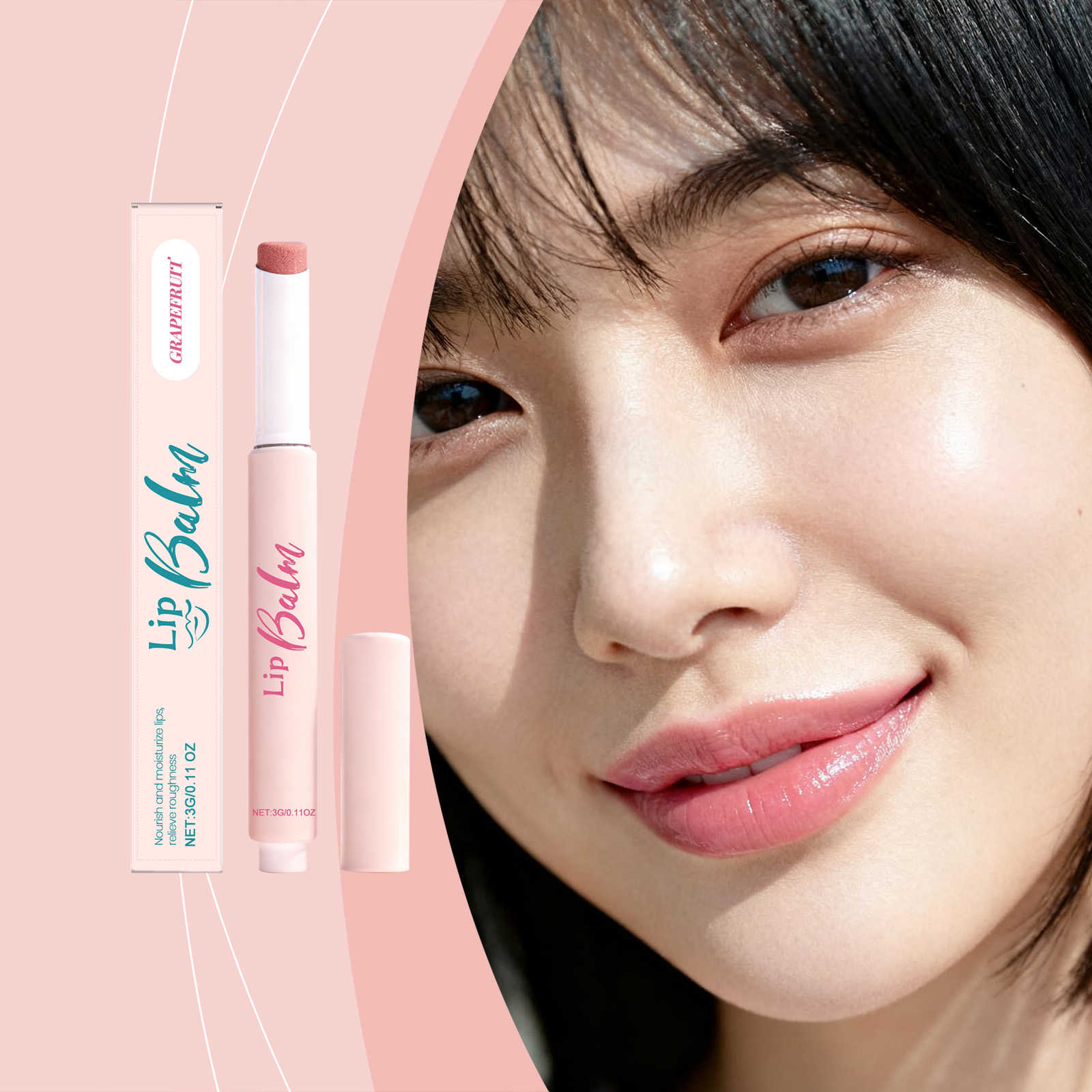 (Lavender) Multi Effect Moisturizing Lip Balm Nourish Lip Skin Hydrate Tender Delicate Daily Convenient Lip Care
