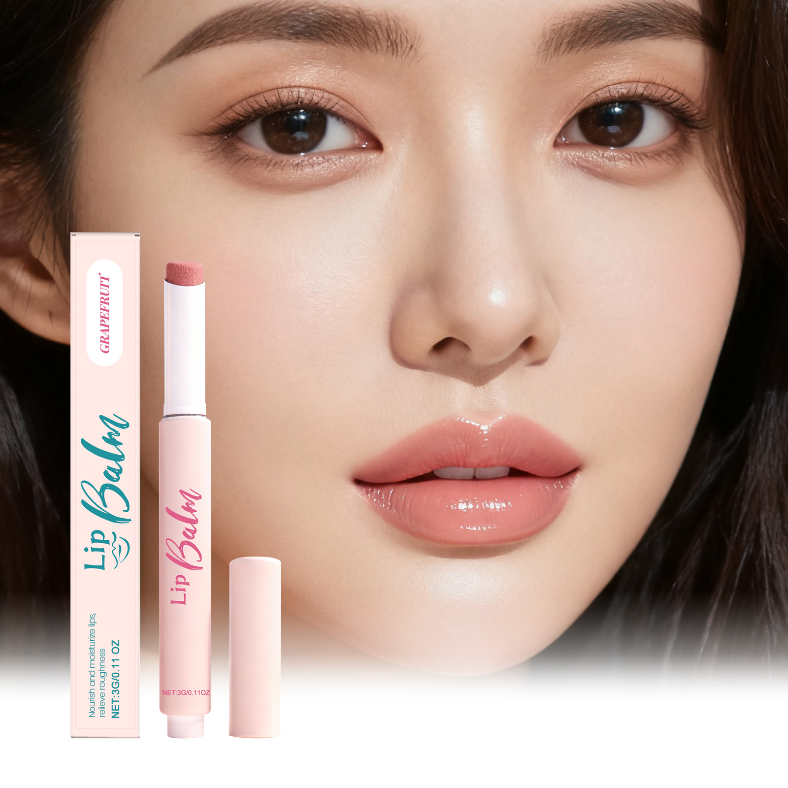 (Lavender) Multi Effect Moisturizing Lip Balm Nourish Lip Skin Hydrate Tender Delicate Daily Convenient Lip Care