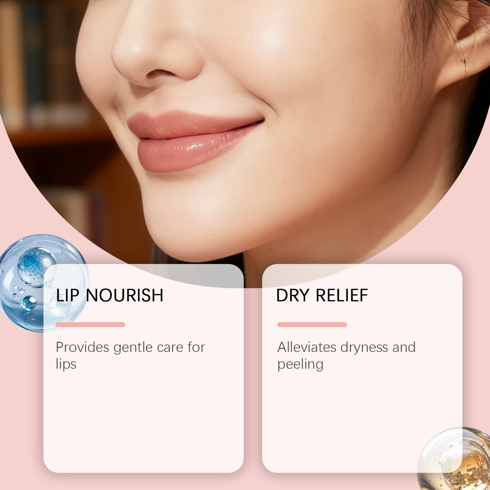 (Lavender) Multi Effect Moisturizing Lip Balm Nourish Lip Skin Hydrate Tender Delicate Daily Convenient Lip Care