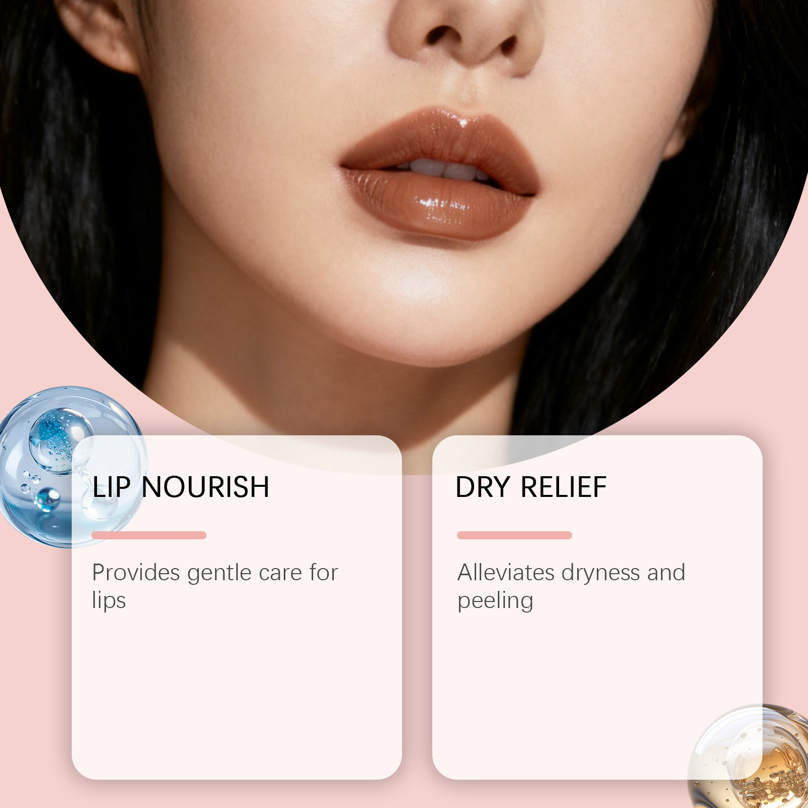 (Lavender) Multi Effect Moisturizing Lip Balm Nourish Lip Skin Hydrate Tender Delicate Daily Convenient Lip Care