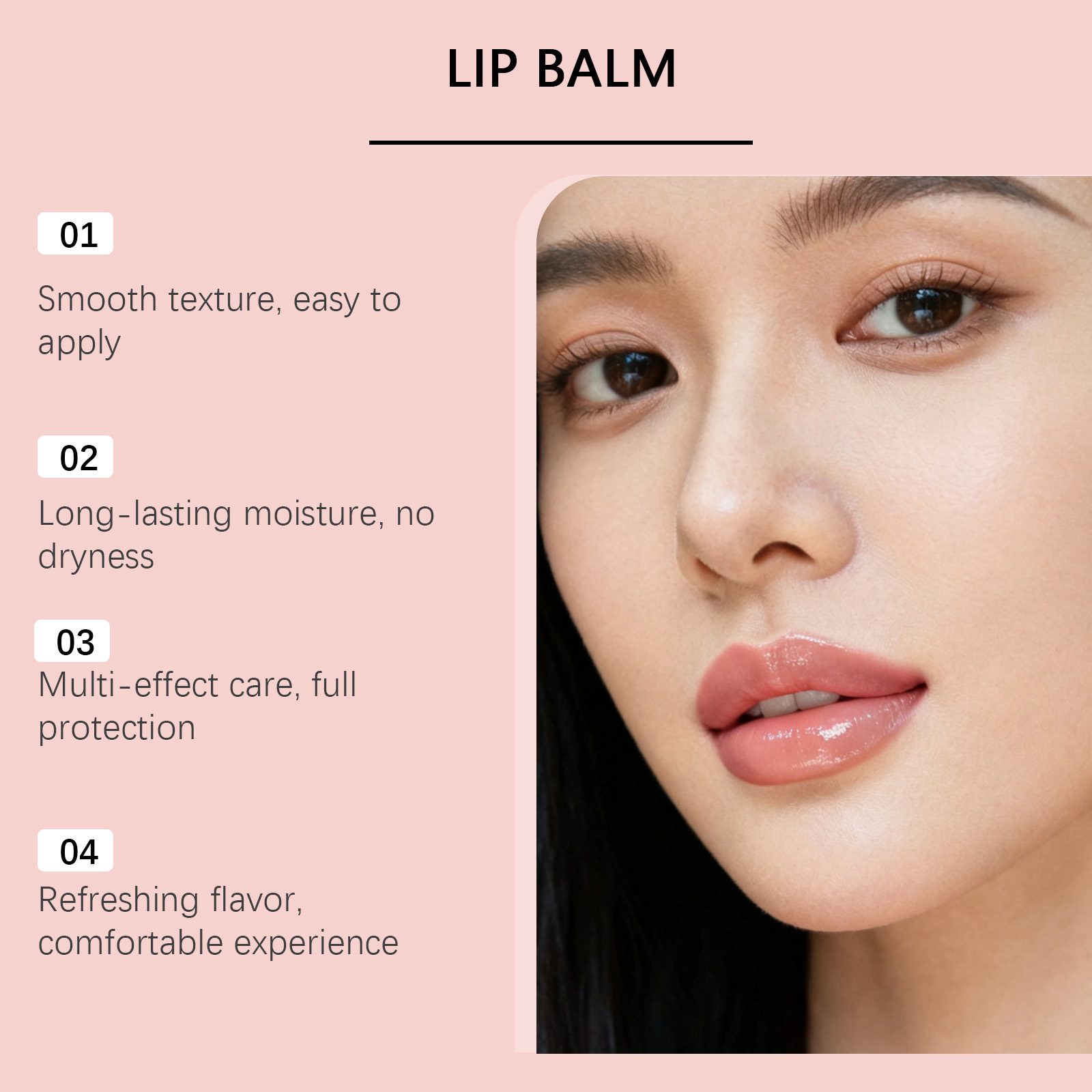 (Lavender) Multi Effect Moisturizing Lip Balm Nourish Lip Skin Hydrate Tender Delicate Daily Convenient Lip Care